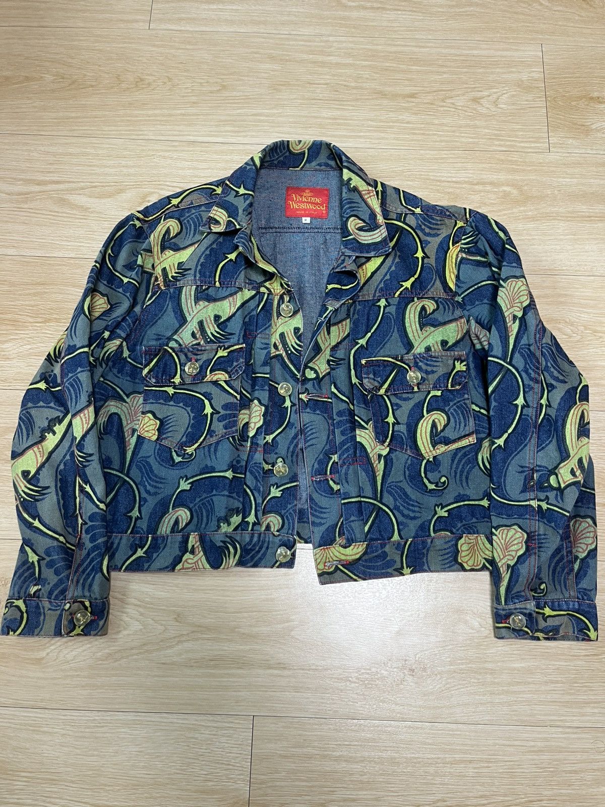 Vivienne Westwood Vivienne westwood Grand hotel paisley Printing denim jacket Size US M / EU 48-50 / 2 - 1 Thumbnail