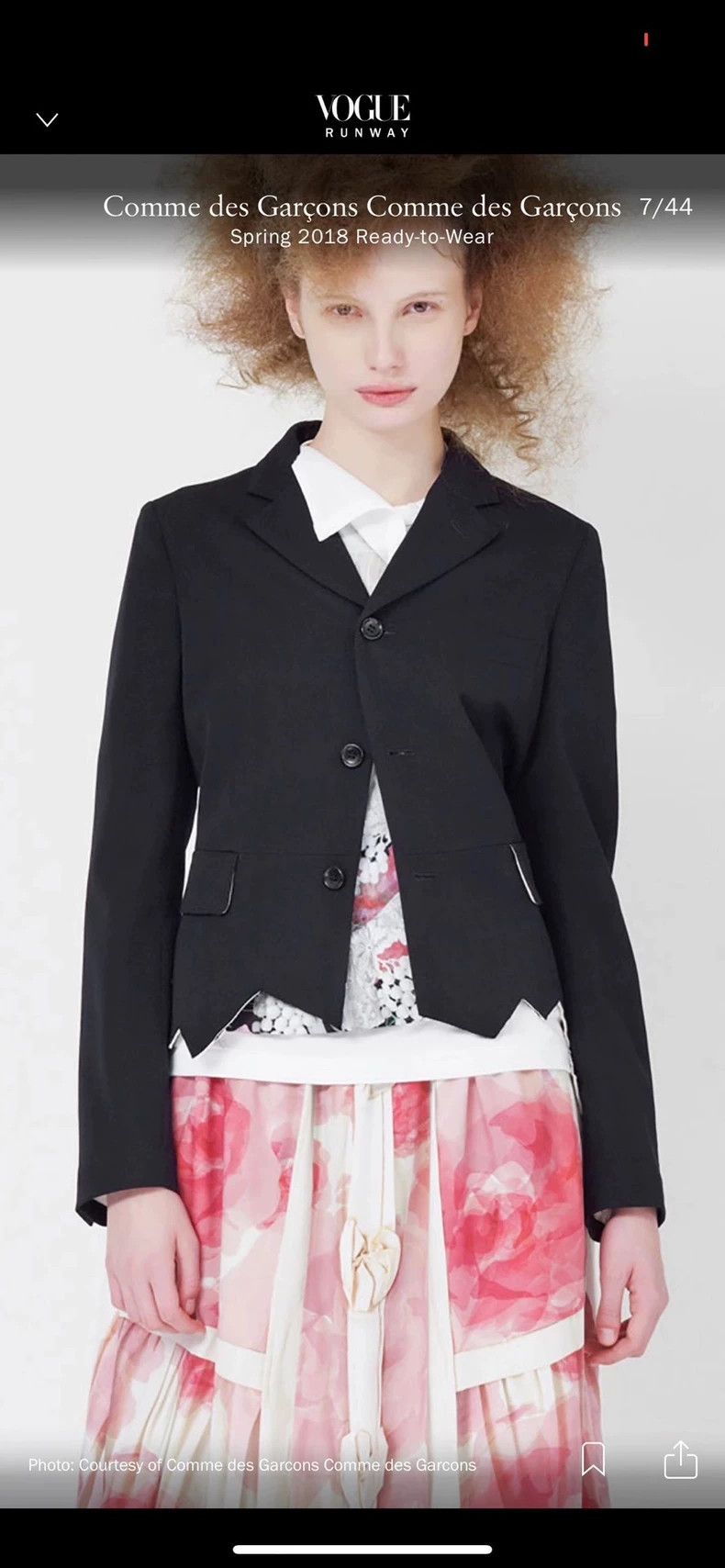 Comme Des Garcons Irregular Hem Wool Coat Suit Top