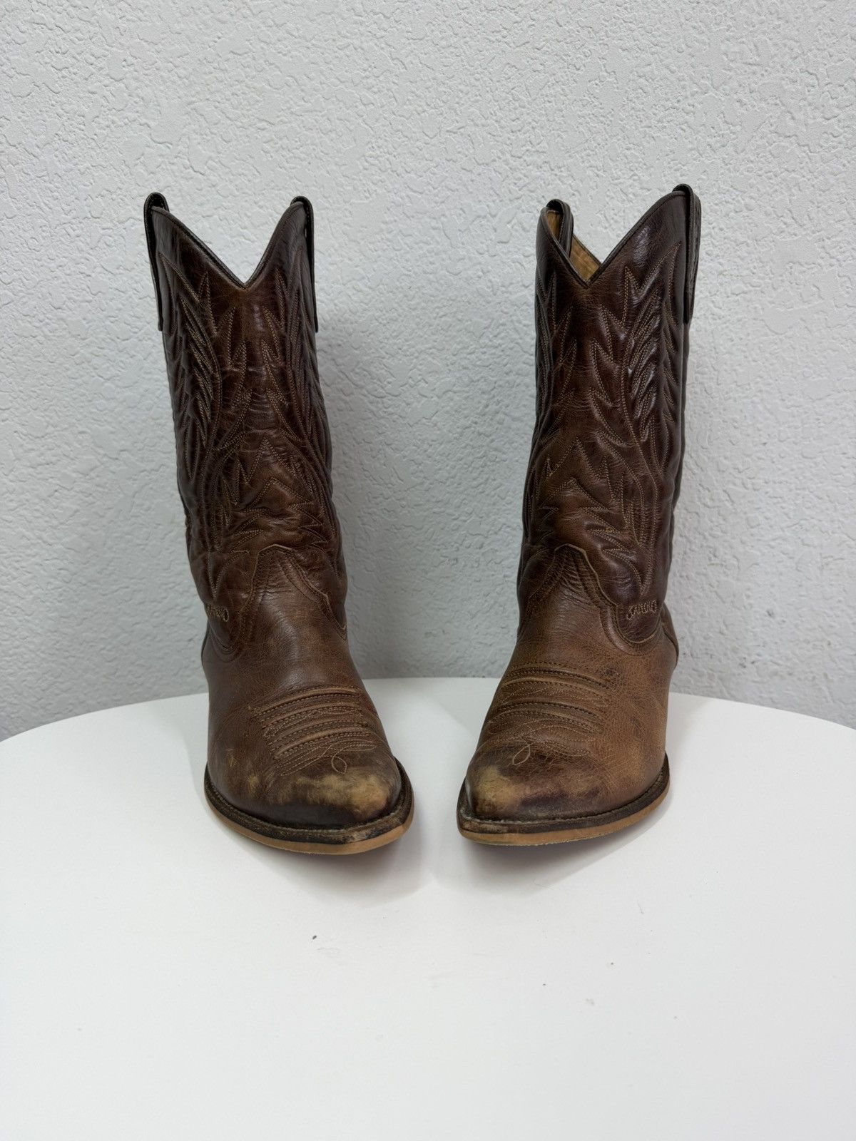 Sancho Boots Vintage AS 98 Guidi Style Cowboy High Leather Biker Boots Size US 7.5 / EU 40-41 - 2 Thumbnail