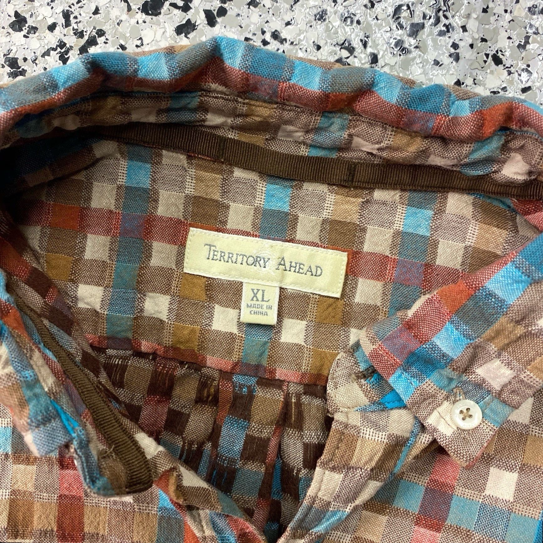 The Territory Ahead VINTAGE Territory Ahead Shirt Mens XL Button Down Check Aztec Pockets Size US XL / EU 56 / 4 - 5 Thumbnail