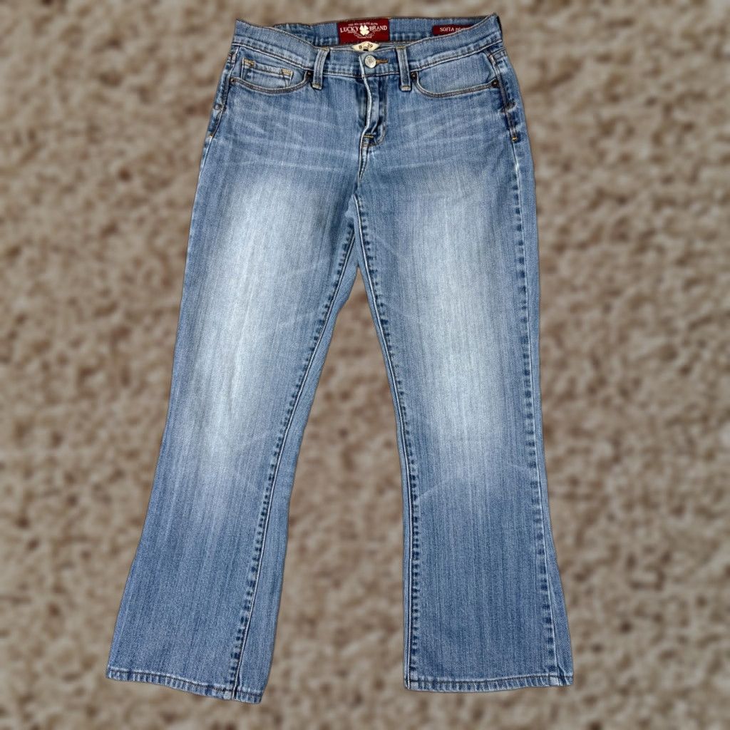 Lucky Brand Vintage Lucky Brand Blue Denim Jeans Women 8 Straight Fit Cotton Stretch 27x26 Size 30" / US 8 / IT 44 - 1 Thumbnail