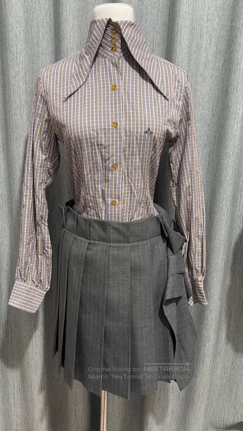 Vivienne Westwood Vivienne Westwood size 2 Gray Textured Tulle Skirt Size 23" - 4 Thumbnail