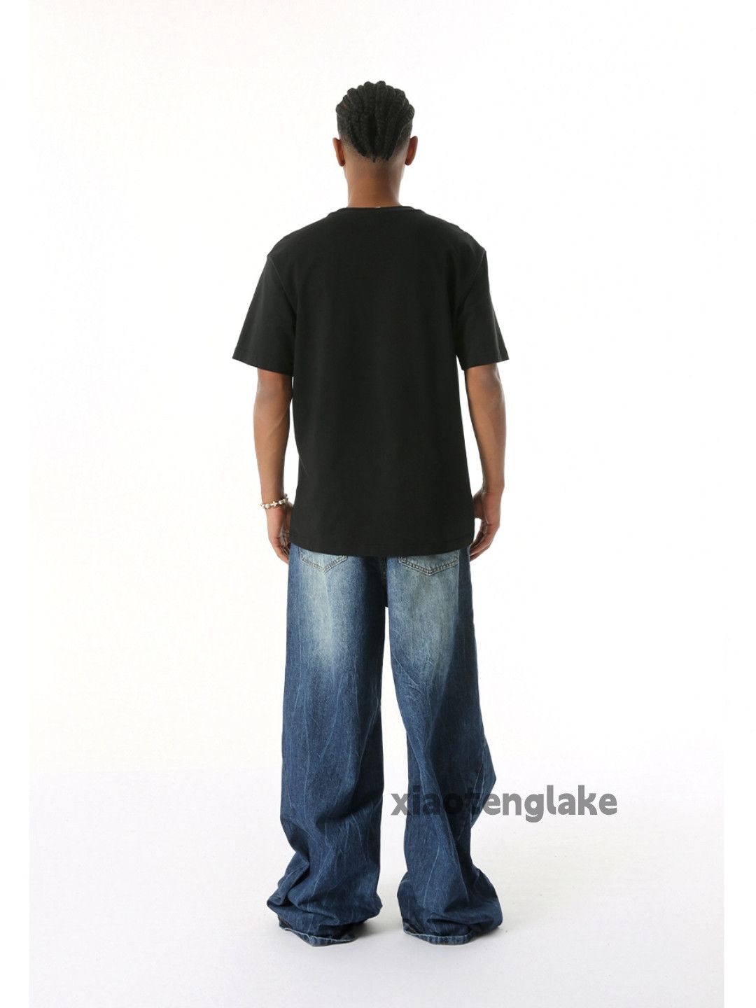 Jean × Vintage Unisex washed workwear baggy flared faded jeans Size US 32 / EU 48 - 6 Thumbnail
