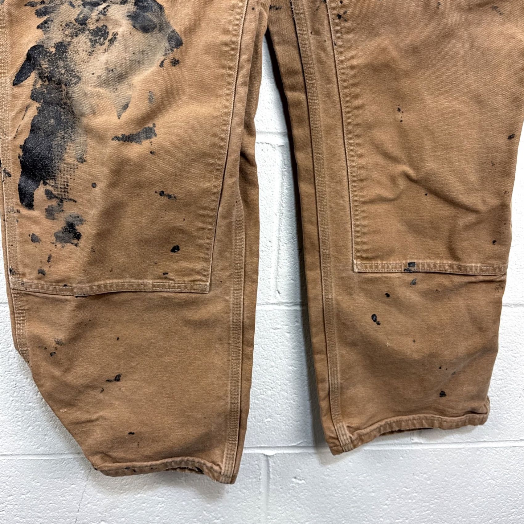 Carhartt VINTAGE Carhartt Double Knee Pants 40x30 USA Brown 5-Pocket Logo Zipper Button Relaxed Straight Men Size US 40 / EU 56 - 6 Thumbnail