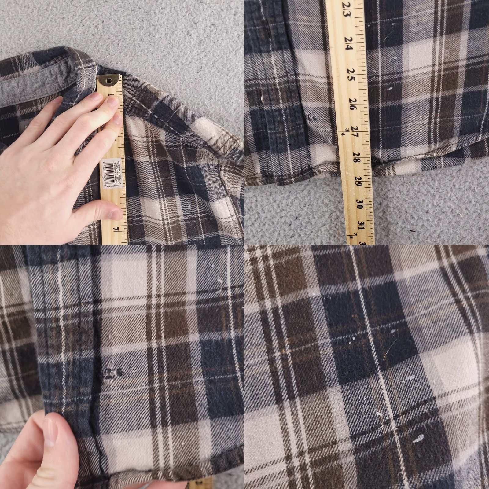 Eddie Bauer Eddie Bauer Shirt Mens XL Brown Plaid Flannel Long Sleeve Button-Up Size US XL / EU 56 / 4 - 8 Thumbnail