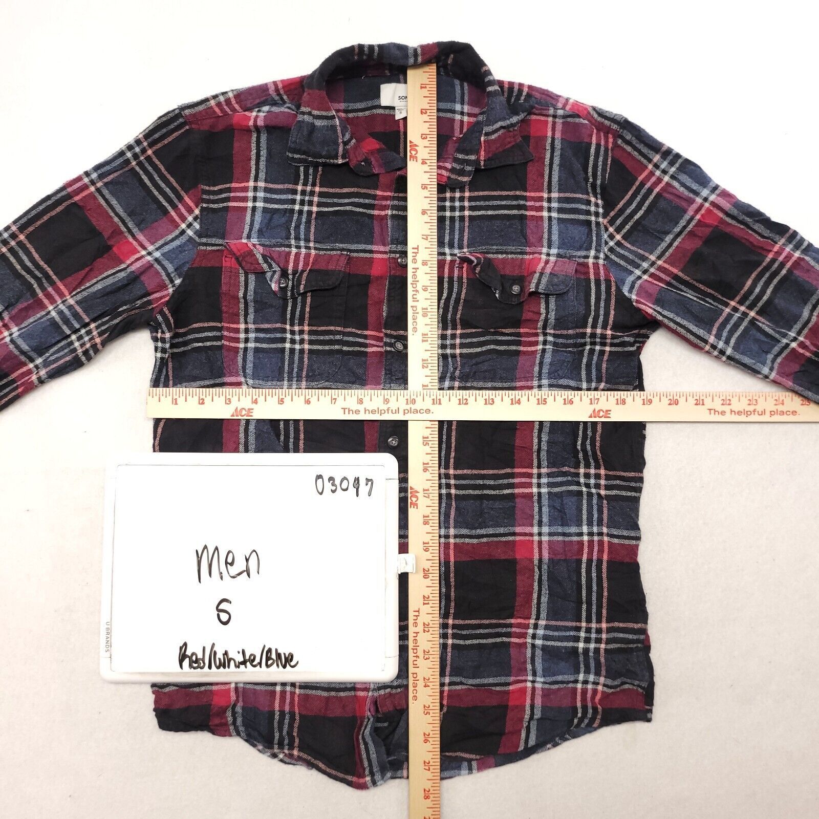 Sonoma Sonoma Madras Flannel Button Up Shirt Mens Size Small S Blue Size US S / EU 44-46 / 1 - 6 Thumbnail