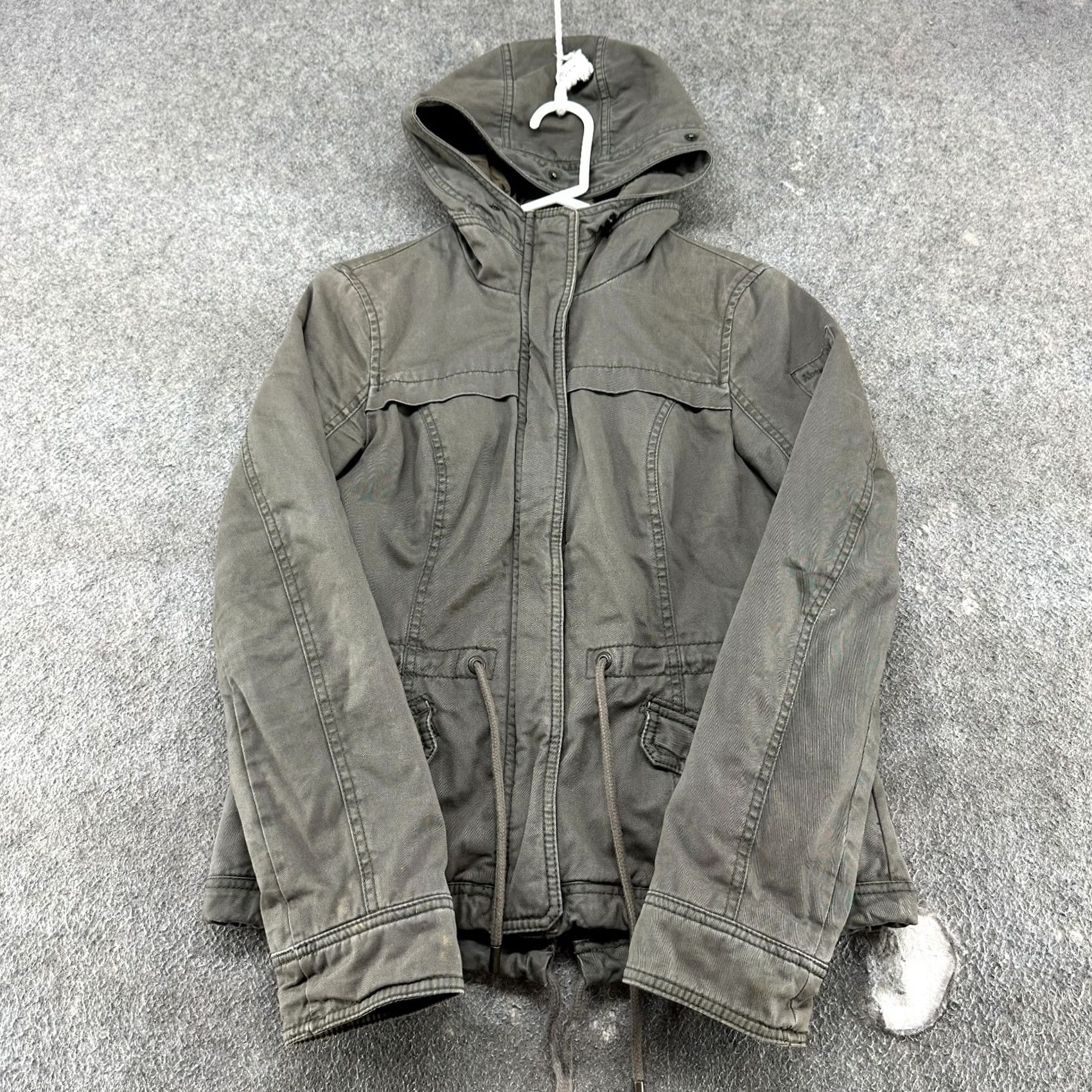 Abercrombie & Fitch VINTAGE Abercrombie & Fitch Parka Jacket Womens Small Green Hooded Lined Army Winter Casual Womens Size S / US 4 / IT 40 - 2 Thumbnail