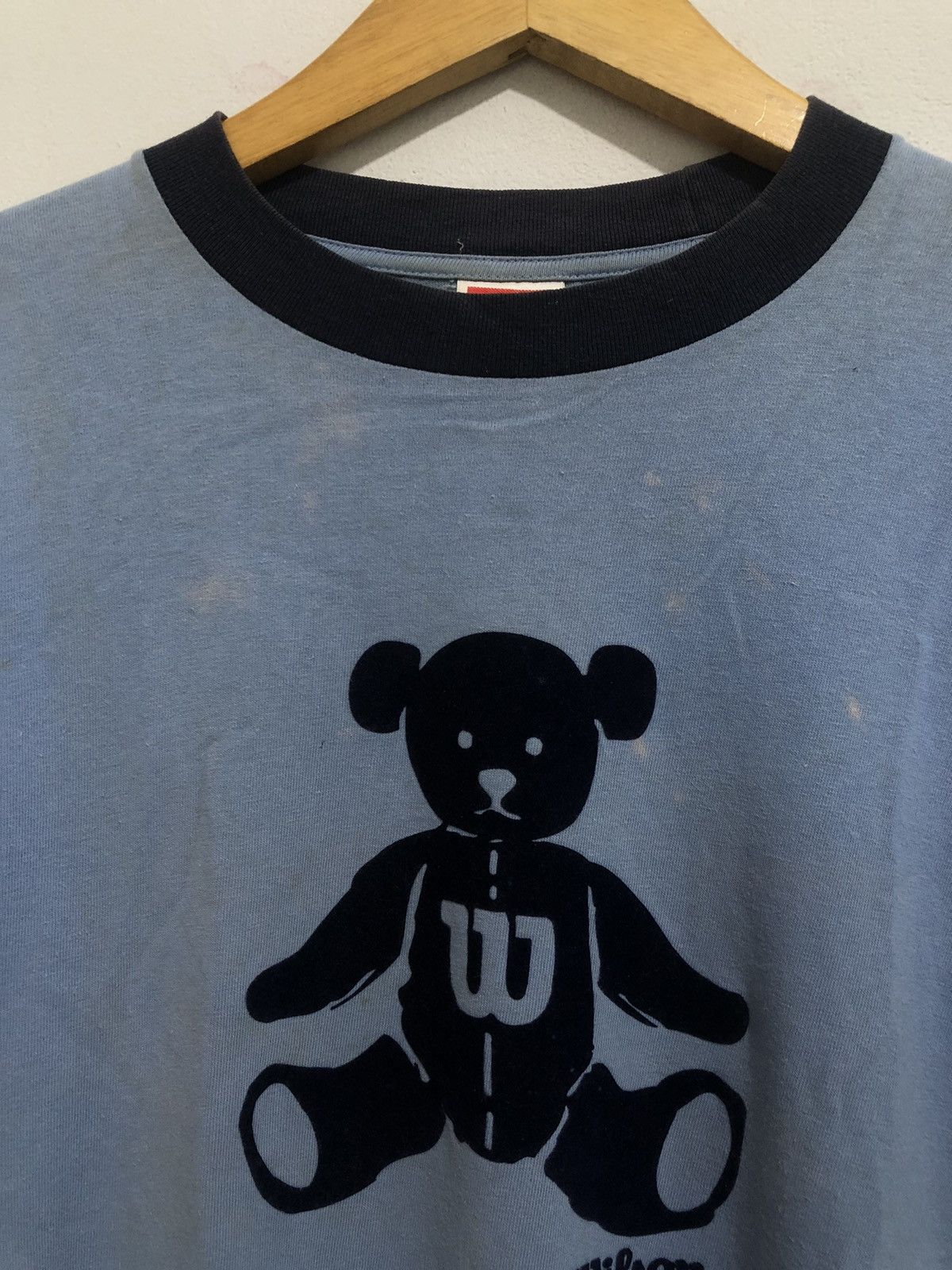 Japanese Brand × Vintage Vintage 90s Wilson Big Logo Ringer Tee Size US L / EU 52-54 / 3 - 4 Thumbnail