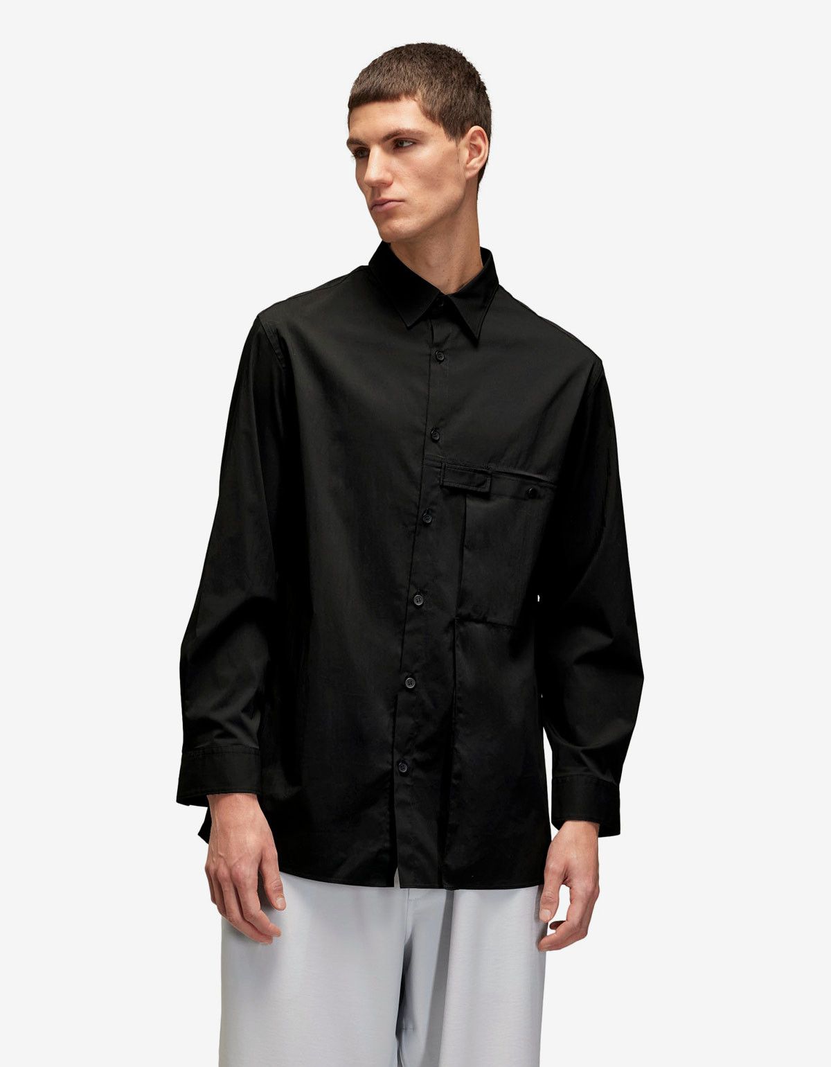 Y-3 Y-3 Black Pleated Pocket Shirt Size US XS / EU 42 / 0 - 2 Thumbnail