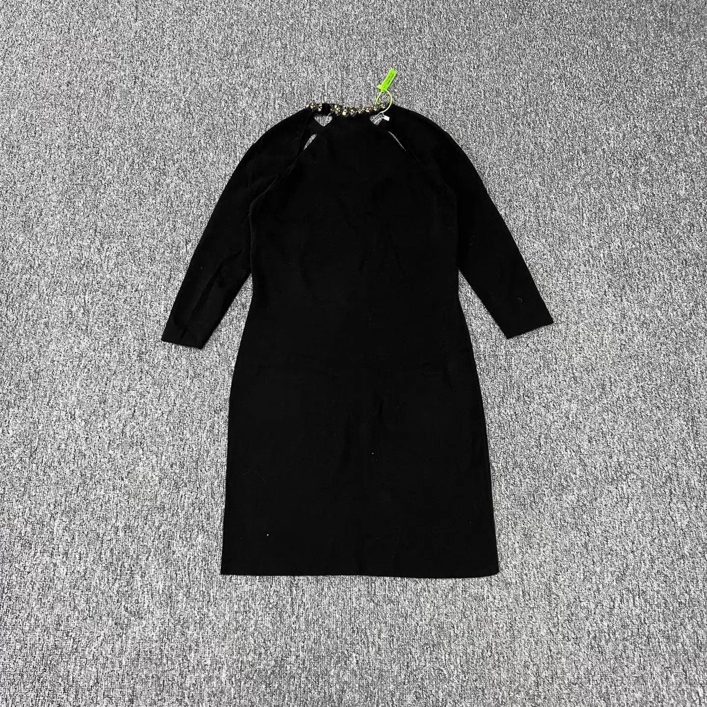 Dior Dior Crystal Neckline Cutout Wool Dress 38 99New Size S / US 4 / IT 40 - 3 Thumbnail
