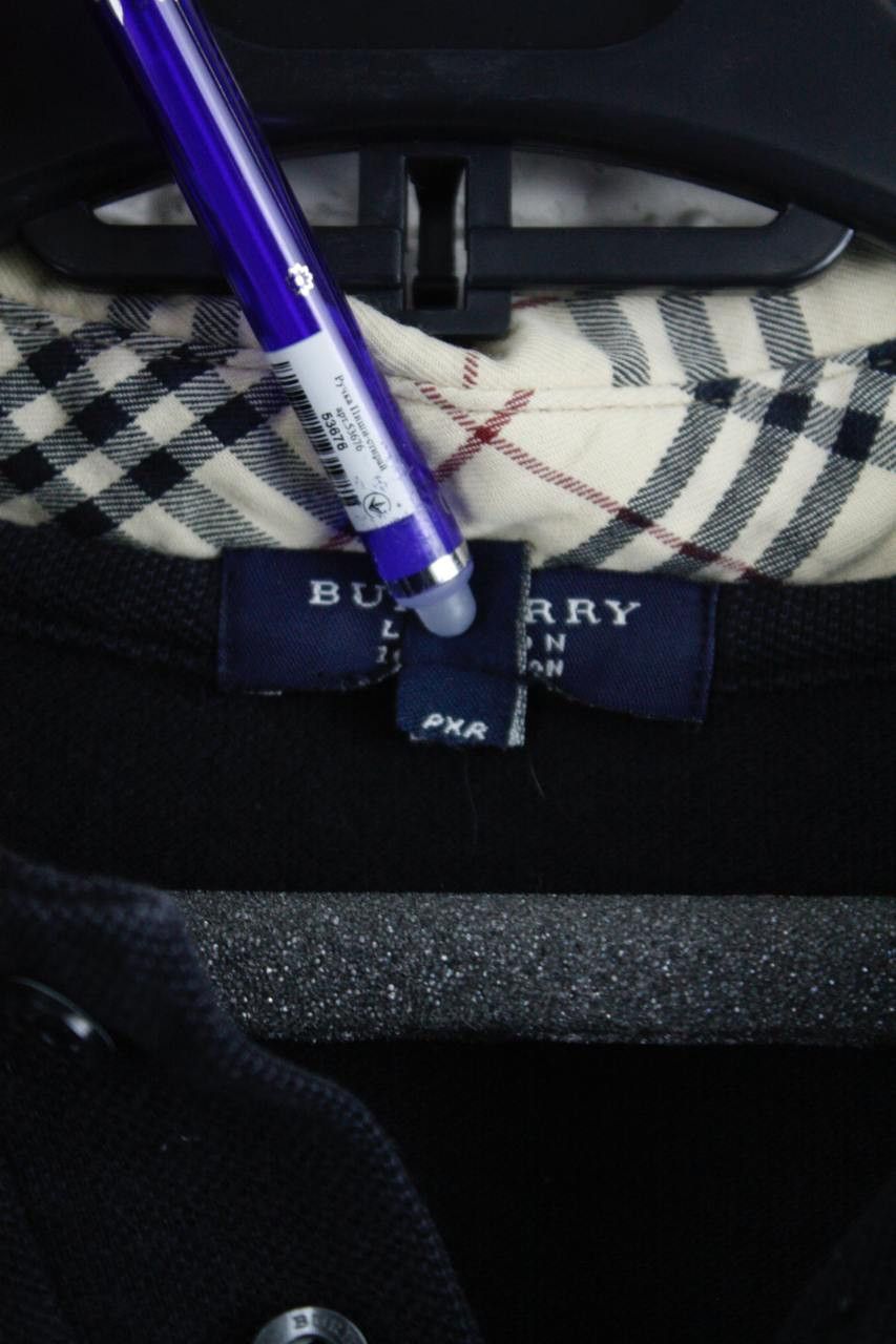 Burberry Burberry Polo Shirt Blue Nova Check Collar Vintage Size US M / EU 48-50 / 2 - 6 Thumbnail