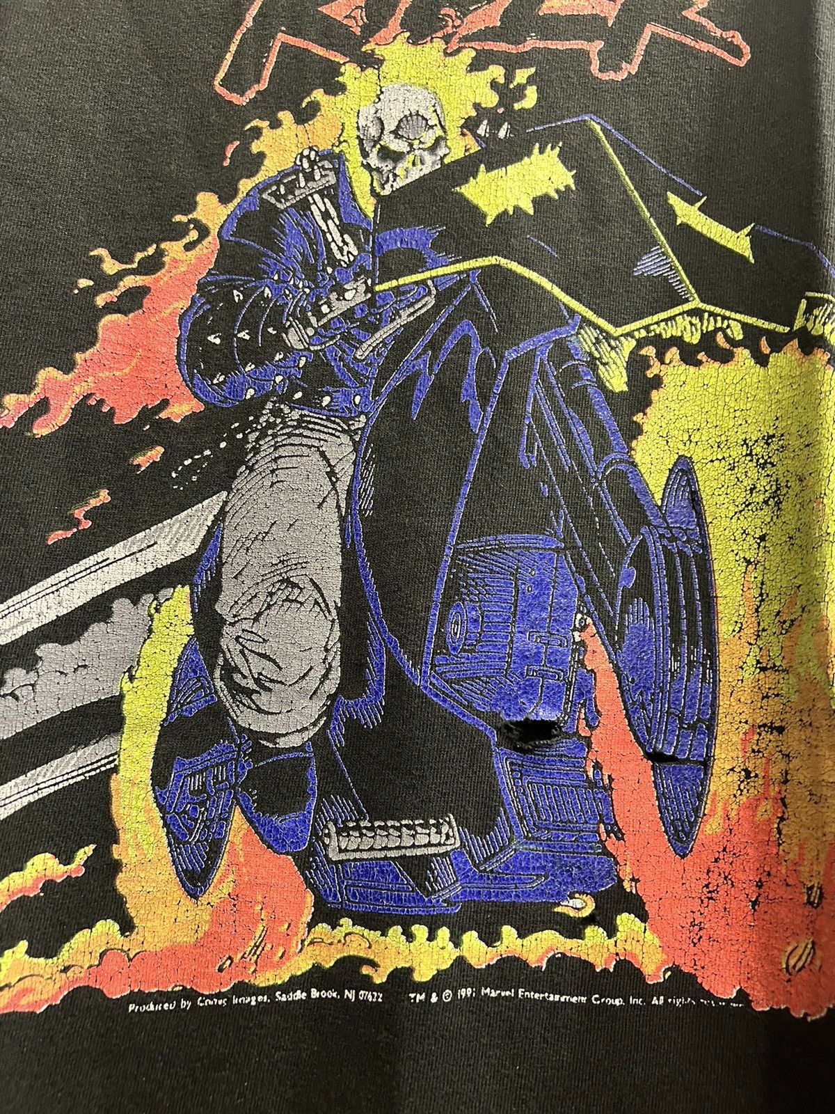 Fruit Of The Loom × Marvel Comics × Vintage *SOLD* 1991 Ghost Rider Rare XXL Size US XL / EU 56 / 4 - 2 Thumbnail