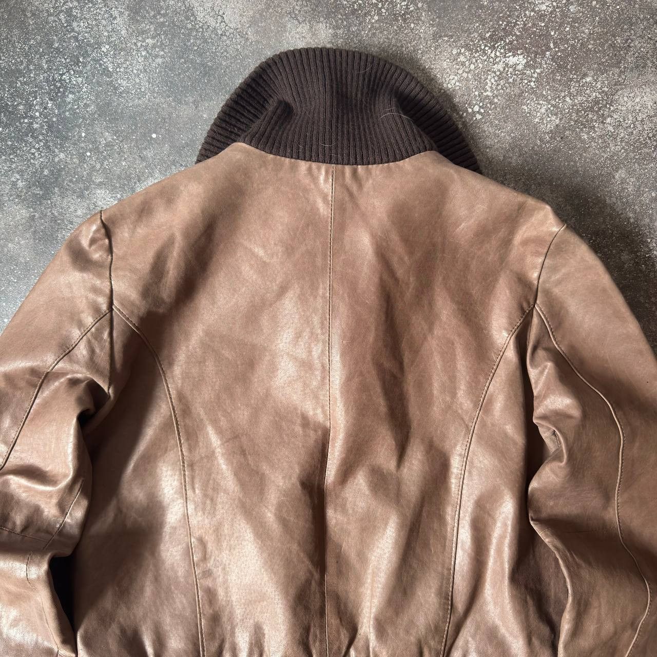 20471120 × If Six Was Nine × Le Grande Bleu (L.G.B.) Amazing Vintage Faded Leather Jacket Size M / US 6-8 / IT 42-44 - 9 Thumbnail