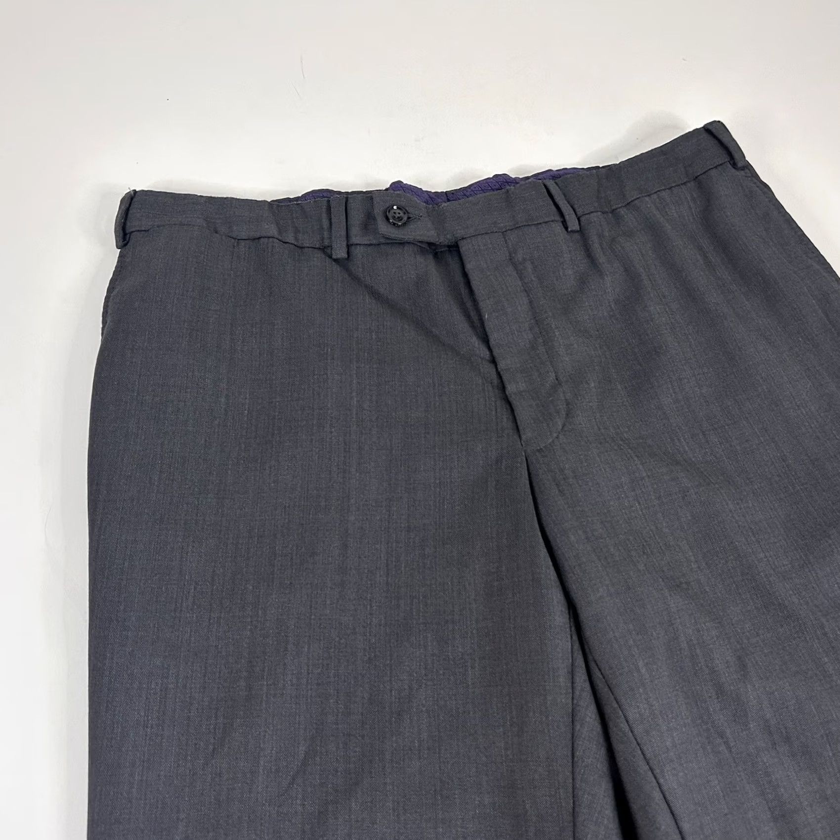 Ted Baker Ted Baker London Dress Pants Men's Gray 36 x 29 100% Wool Flat Front Italian Fabrics Size US 36 / EU 52 - 2 Thumbnail