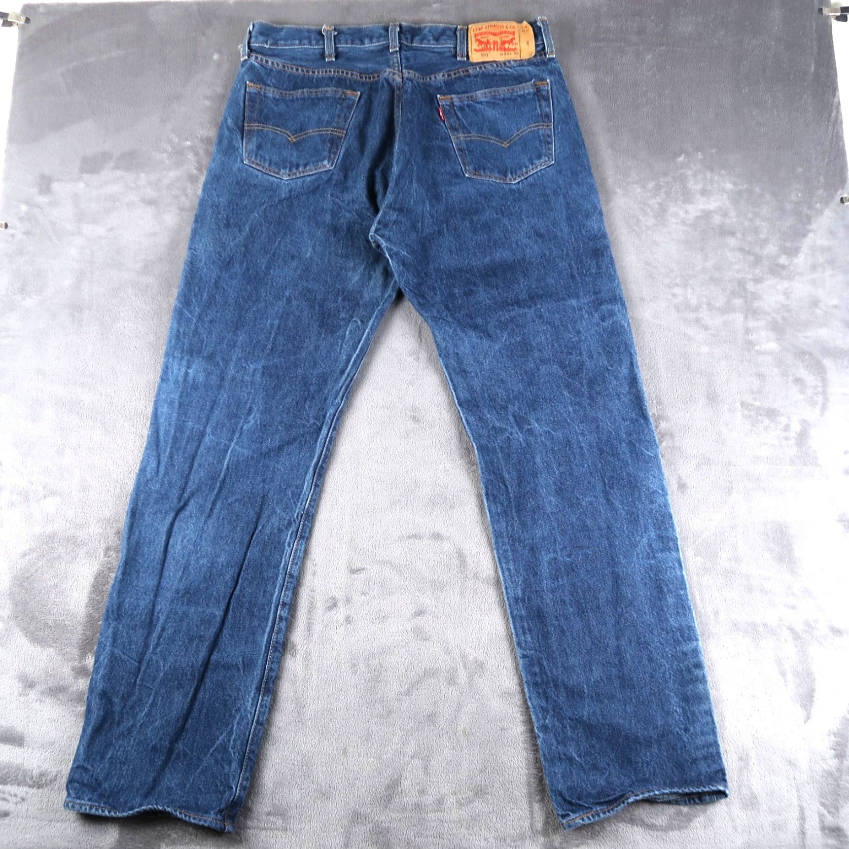 Levi's VINTAGE Levi's 501 Jeans Straight Denim Blue 501 Series 38x/38x36 Men Regular 5-Pocket Belt Loops Button Size US 38 / EU 54 - 2 Thumbnail