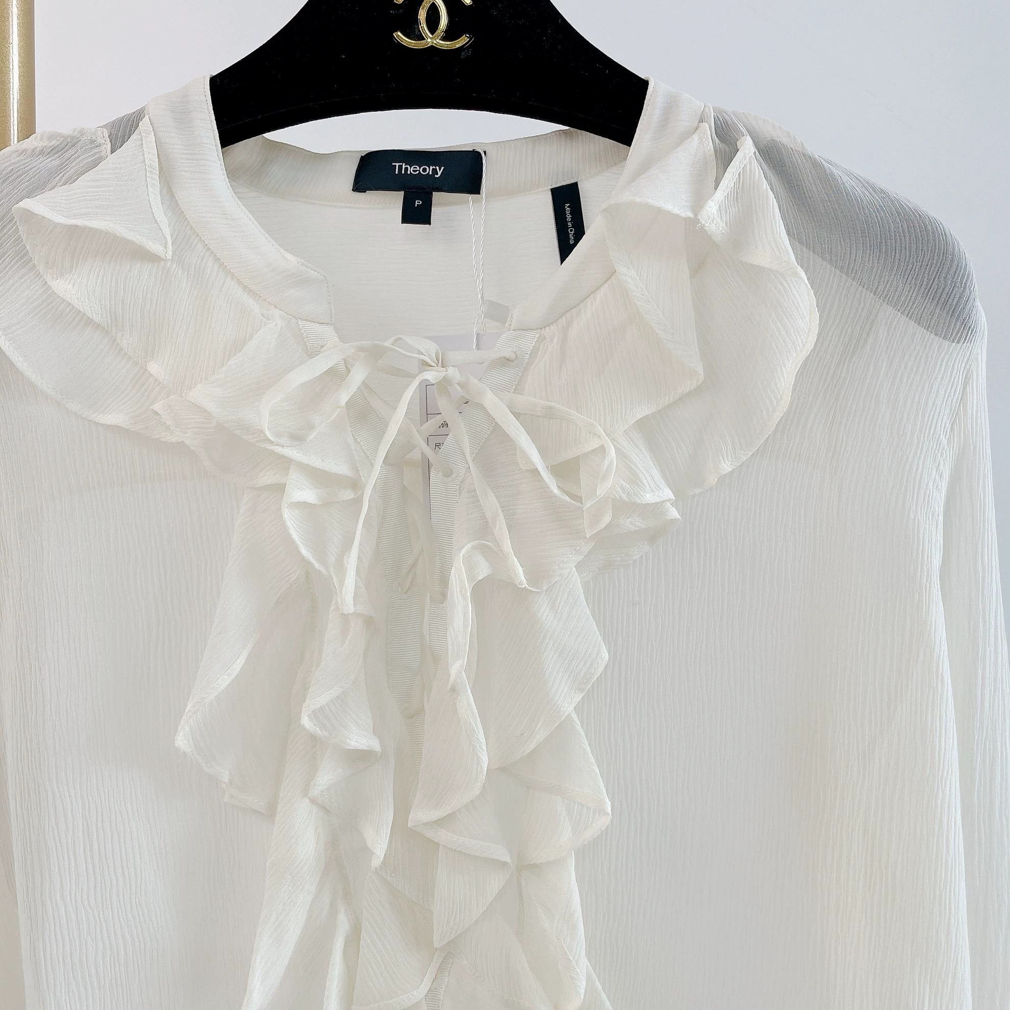 Theory Theory Ivory Shirt P Size XS / US 0-2 / IT 36-38 - 4 Thumbnail