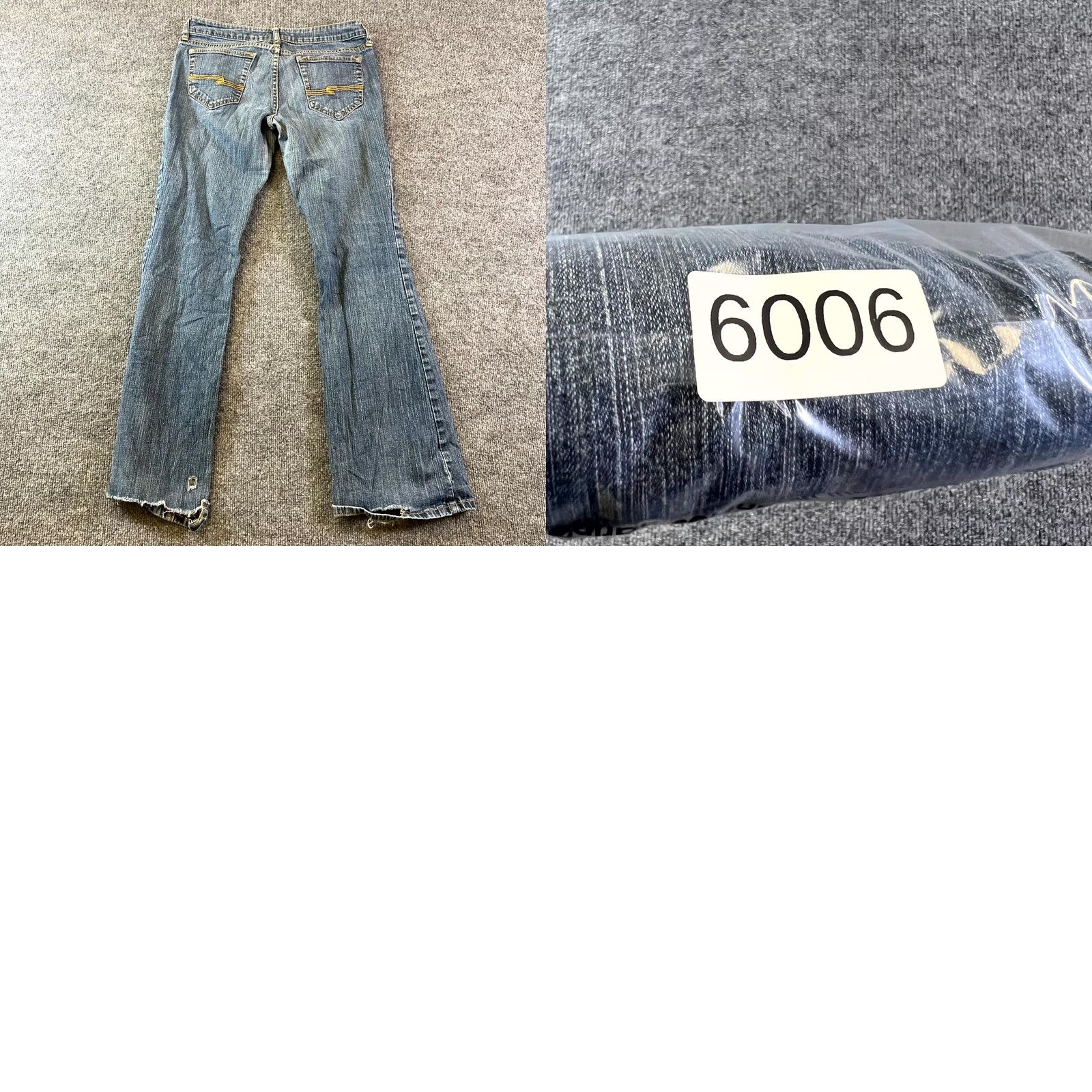 Vintage Arizona Jeans Women's 9 Blue Cotton Denim Flared Jeans Travel Stretch Size 30" / US 8 / IT 44 - 8 Thumbnail
