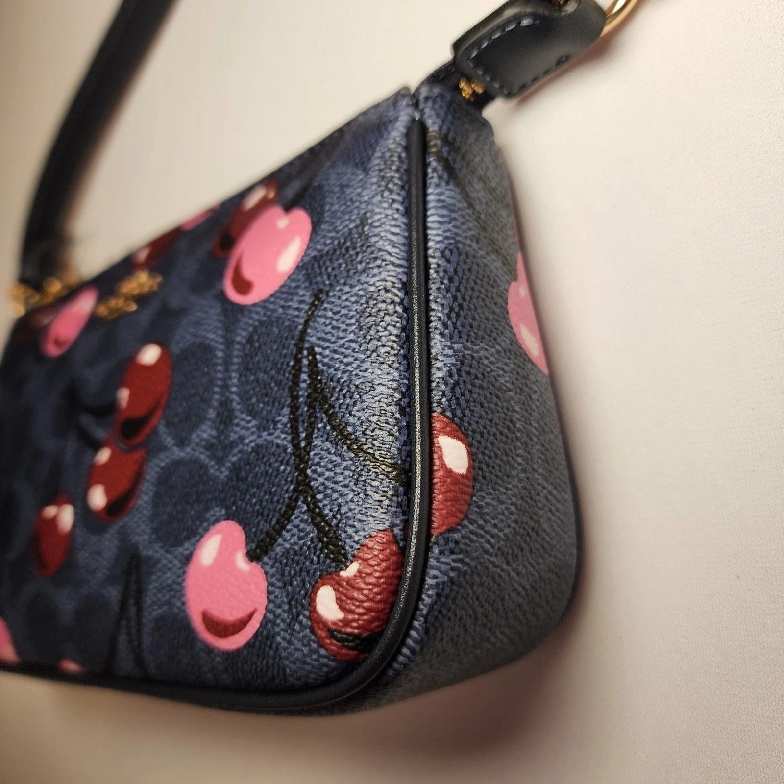 Coach NWT COACH CZ011 Nolita 19 Signature Cherry Print Bag Denim Size ONE SIZE - 4 Thumbnail