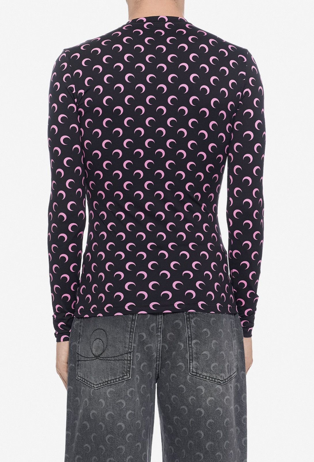 Marine Serre Marine Serre Moon-Print Jersey Long-Sleeve Top Size US S / EU 44-46 / 1 - 2 Thumbnail