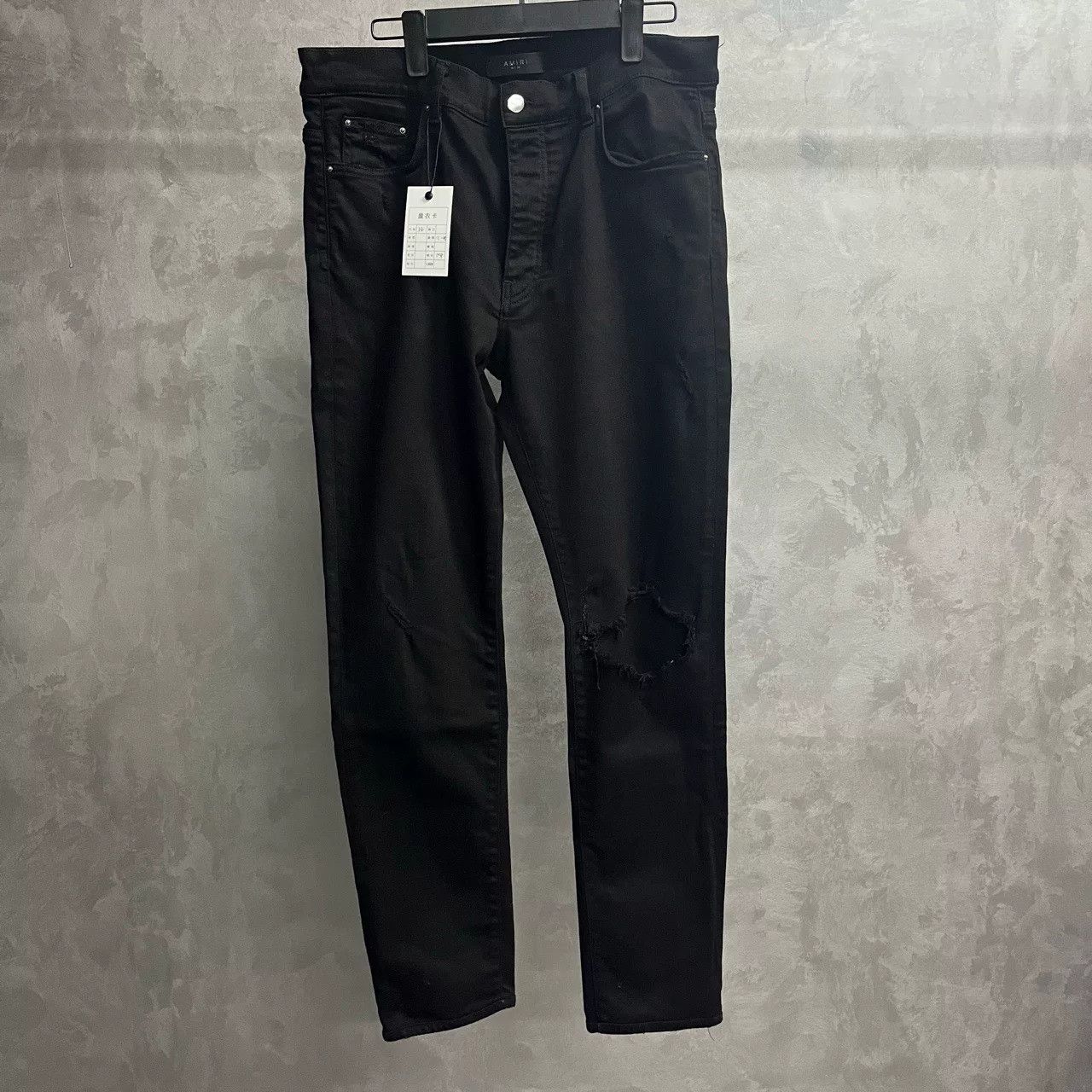 Amiri Amiri Black Knee-Destroyed Casual Jeans Size US 34 / EU 50 - 1 Thumbnail