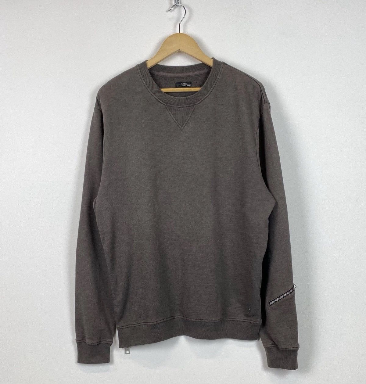 Allsaints Allsaints Debeo Crew Neck Sweatshirt Zip Logo Long Sleeve Size US L / EU 52-54 / 3 - 1 Thumbnail