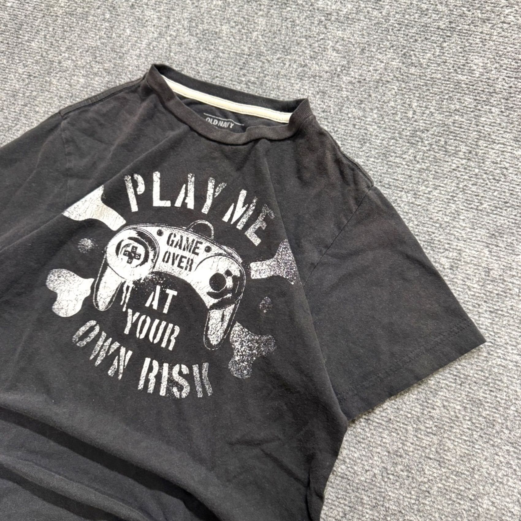 Vintage VTG Old Navy T-shirt Mens L Black Play Me At Your Own Risk Funny Word T Size US L / EU 52-54 / 3 - 2 Thumbnail