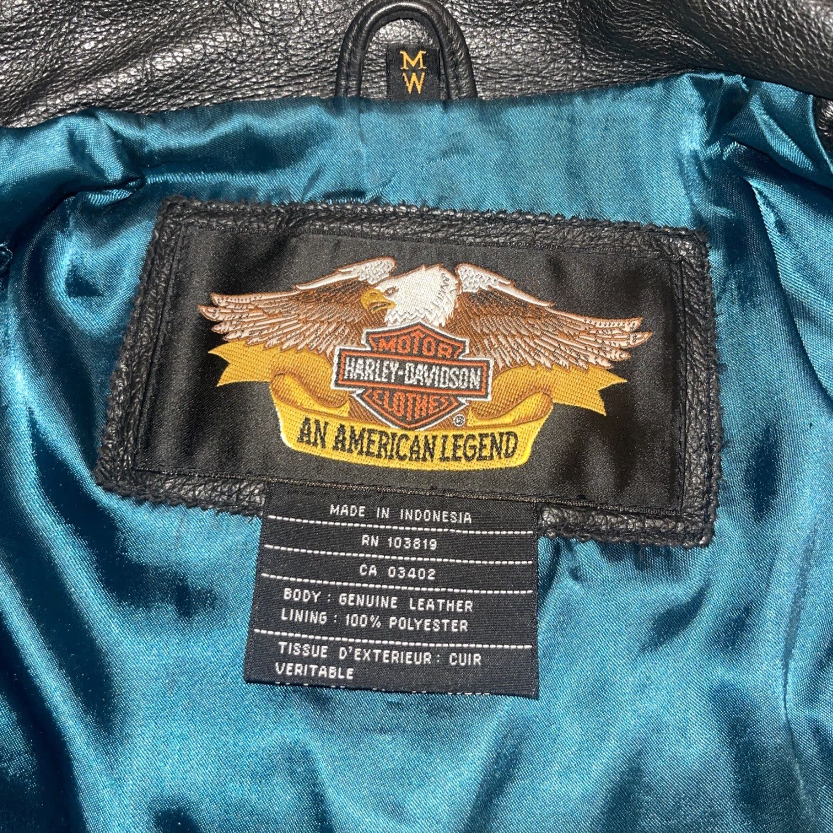 Harley Davidson Harley-Davidson Women Jacket Motorcycle Leather Black M Teal Lining Fringe Snaps Logo Duck Tail Hem Casual Travel Size M / US 6-8 / IT 42-44 - 5 Thumbnail