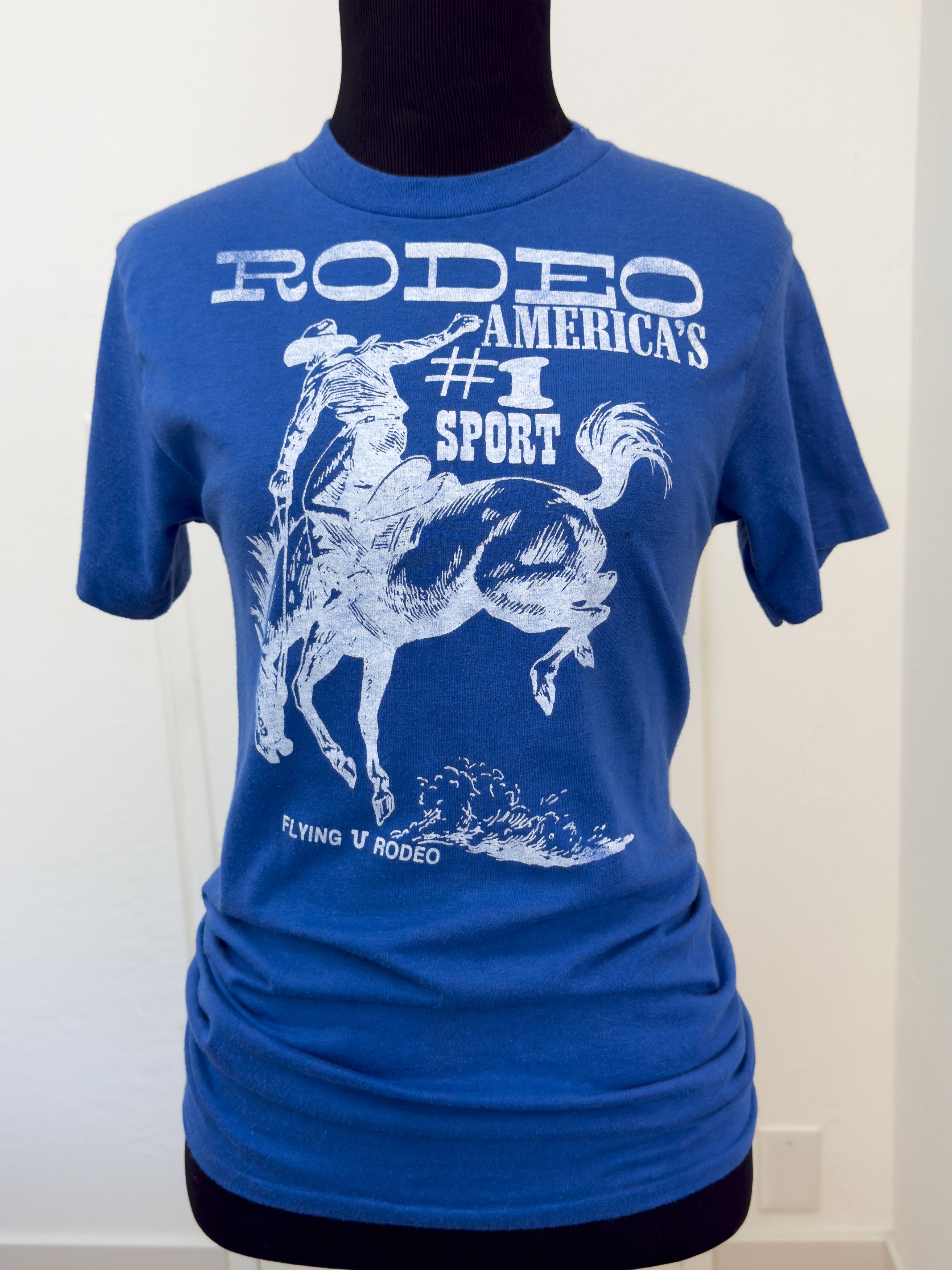 Other Vintage Flying U Rodeo “America’s #1 Sport” Single Stitch T Size XS / US 0-2 / IT 36-38 - 2 Thumbnail