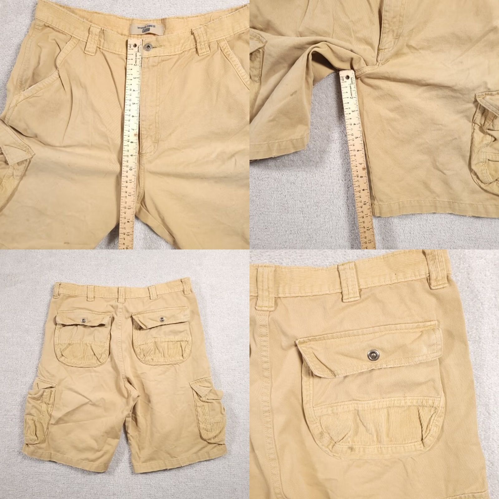 Wrangler VINTAGE Wrangler Jeans Co Cargo Corduroy Trim Shorts Mens 36 Khaki Size US 36 / EU 52 - 9 Thumbnail