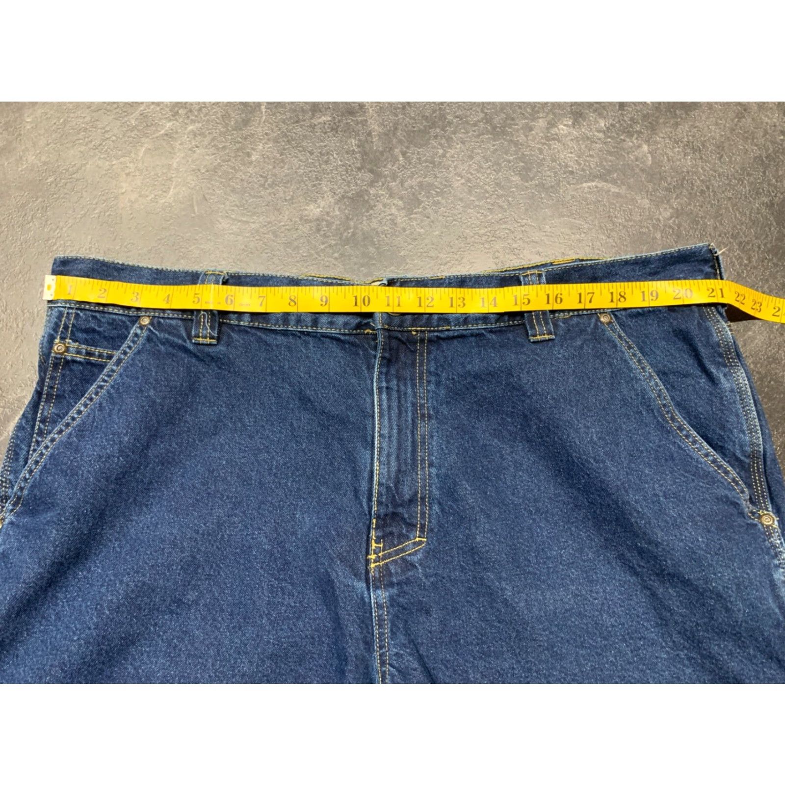 Denime RedHead Men Denim Carpenter Shorts Size 42 Blue Casual Workwear 90s Inspired Size US 42 / EU 58 - 5 Thumbnail