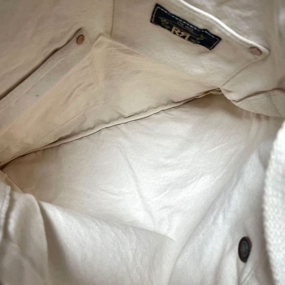 Ralph Lauren RRL RALPH LAUREN Men's Tote Bag Canvas Cream Casual Medium Ivory Bag NEW Size ONE SIZE - 4 Thumbnail