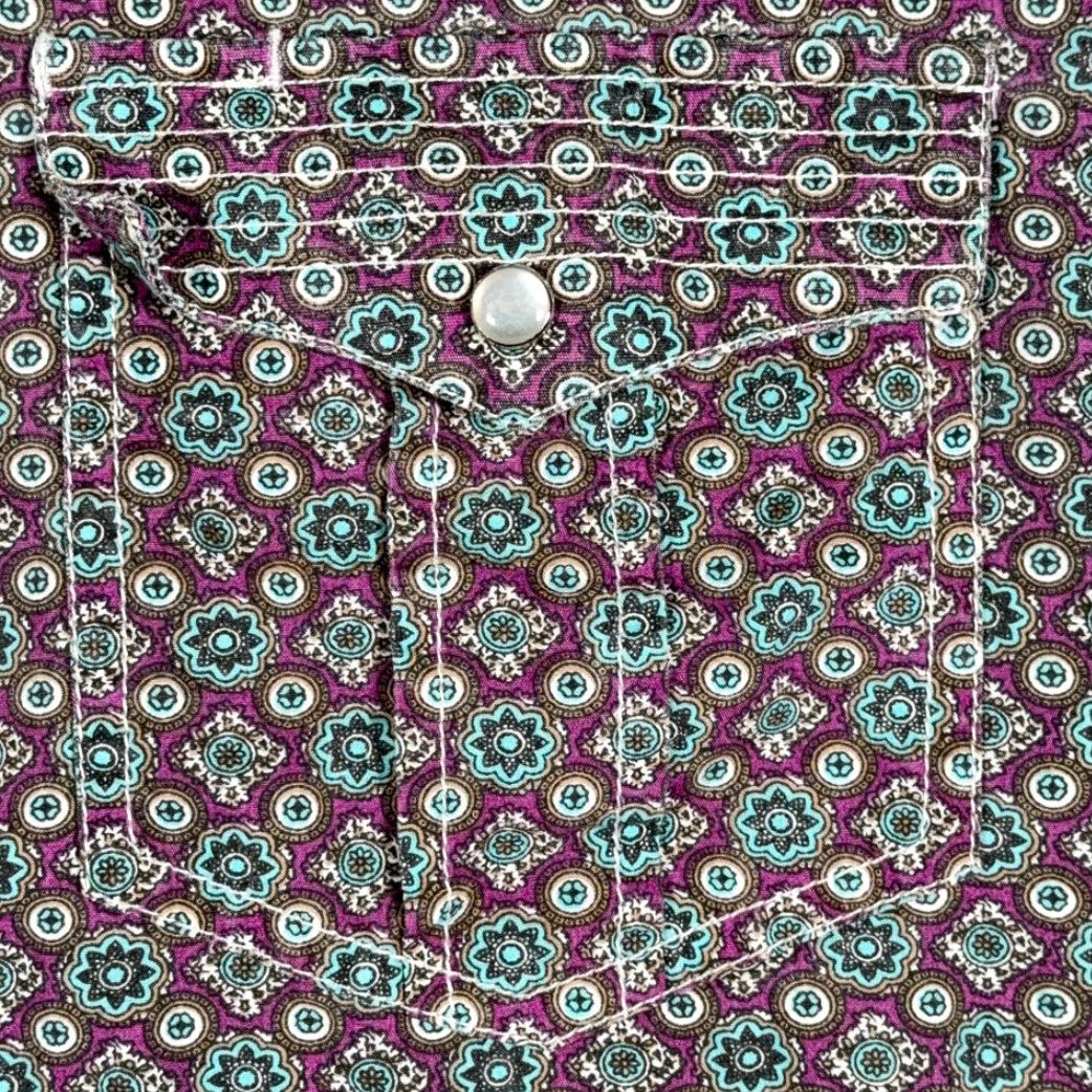 Vintage VINTAGE Cowboy Legend Western Shirt Adult XL Purple Teal Medallion Cowboy Size US XL / EU 56 / 4 - 4 Thumbnail
