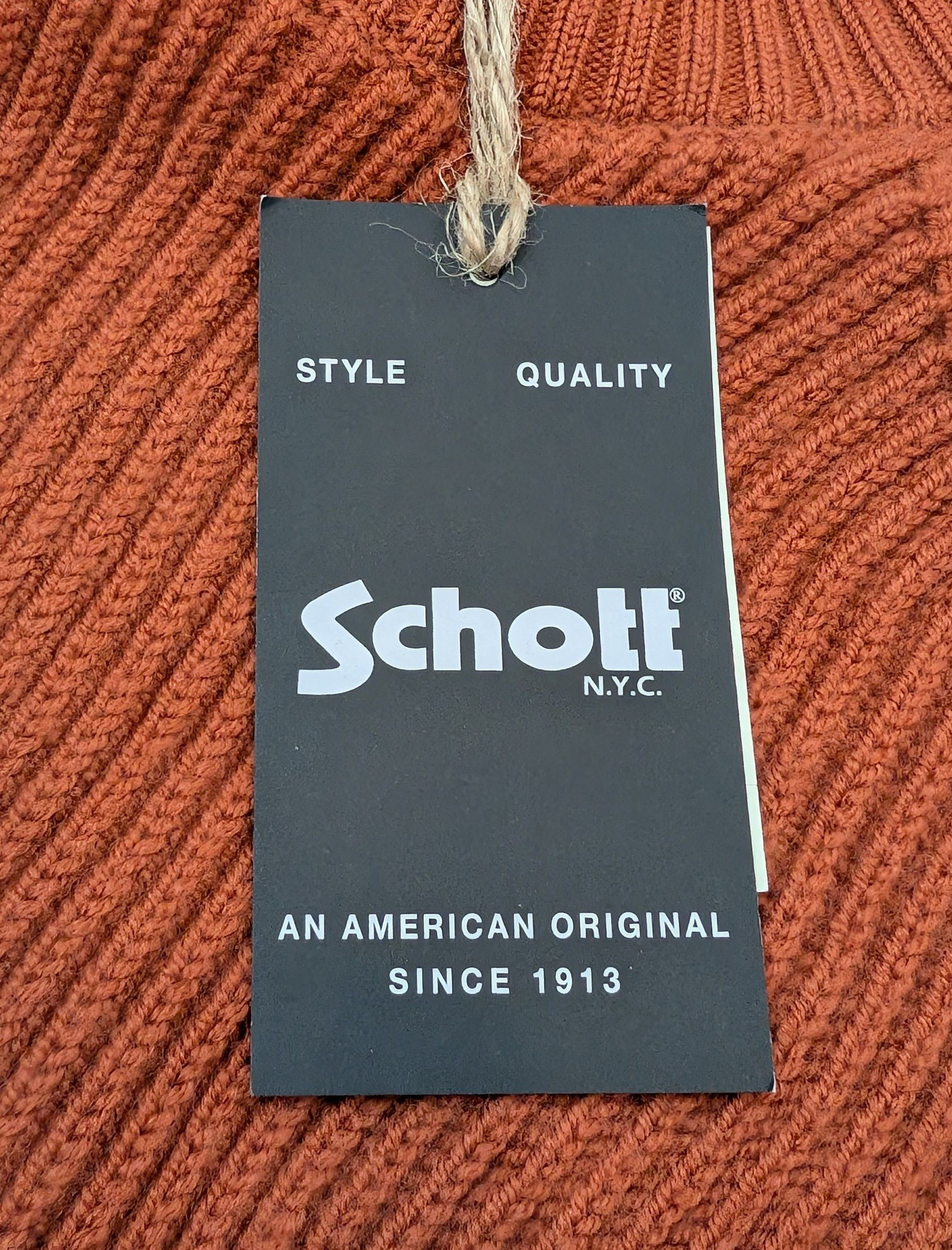 Schott NWT Schott Bros. 100% Merino Wool Ribbed Raglan Sweater $225 Size US XL / EU 56 / 4 - 5 Thumbnail