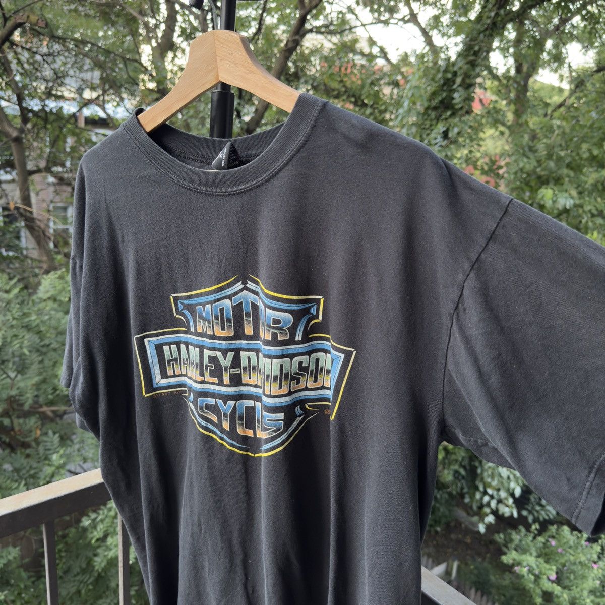 Harley Davidson Thrashed Faded Distressed Harley Chrome Shirt ERD Grunge Size US L / EU 52-54 / 3 - 4 Thumbnail