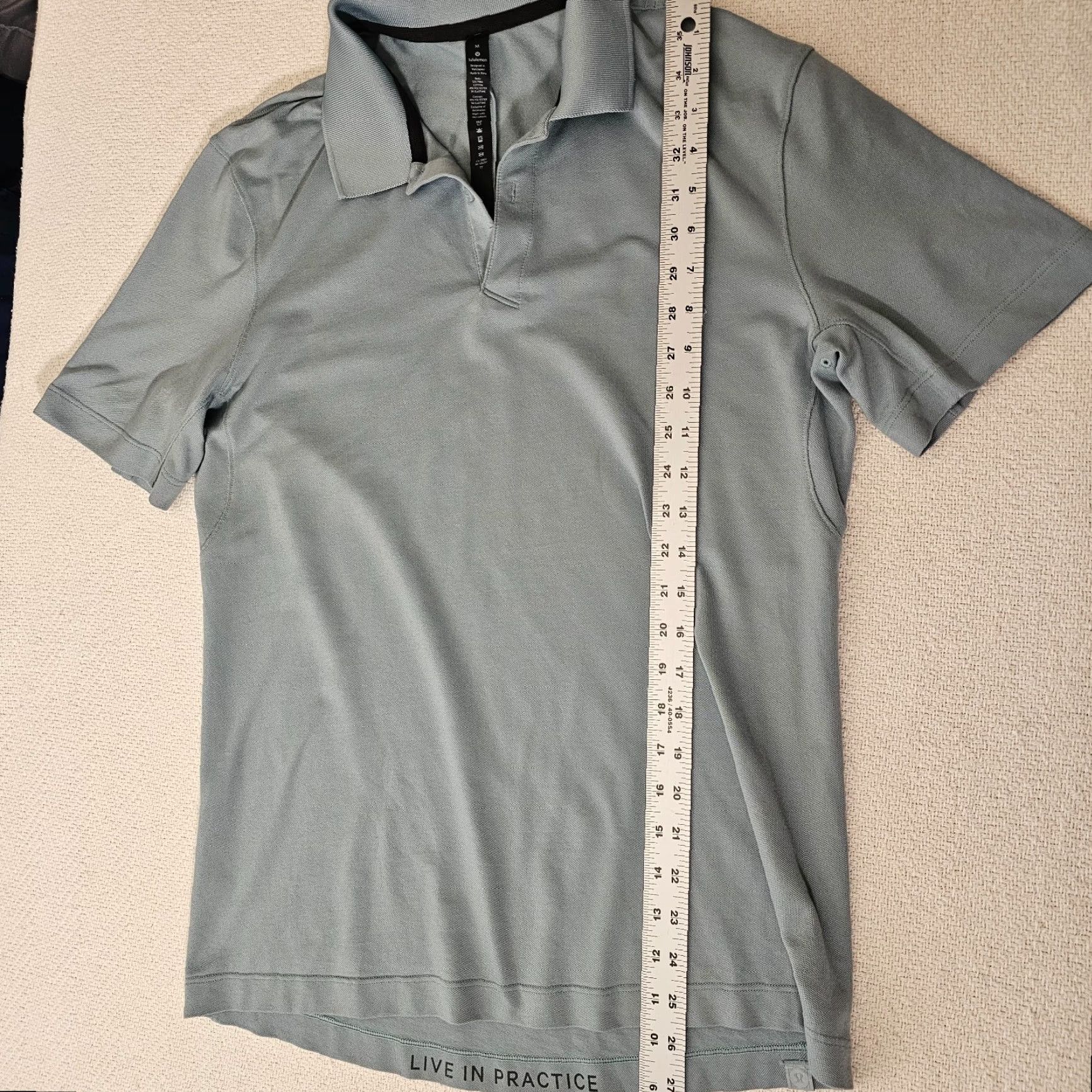 Lululemon Lululemon Men's Polo Shirt Short Sleeve Slim Fit Casual Knit Golf Blue M Size US M / EU 48-50 / 2 - 6 Thumbnail