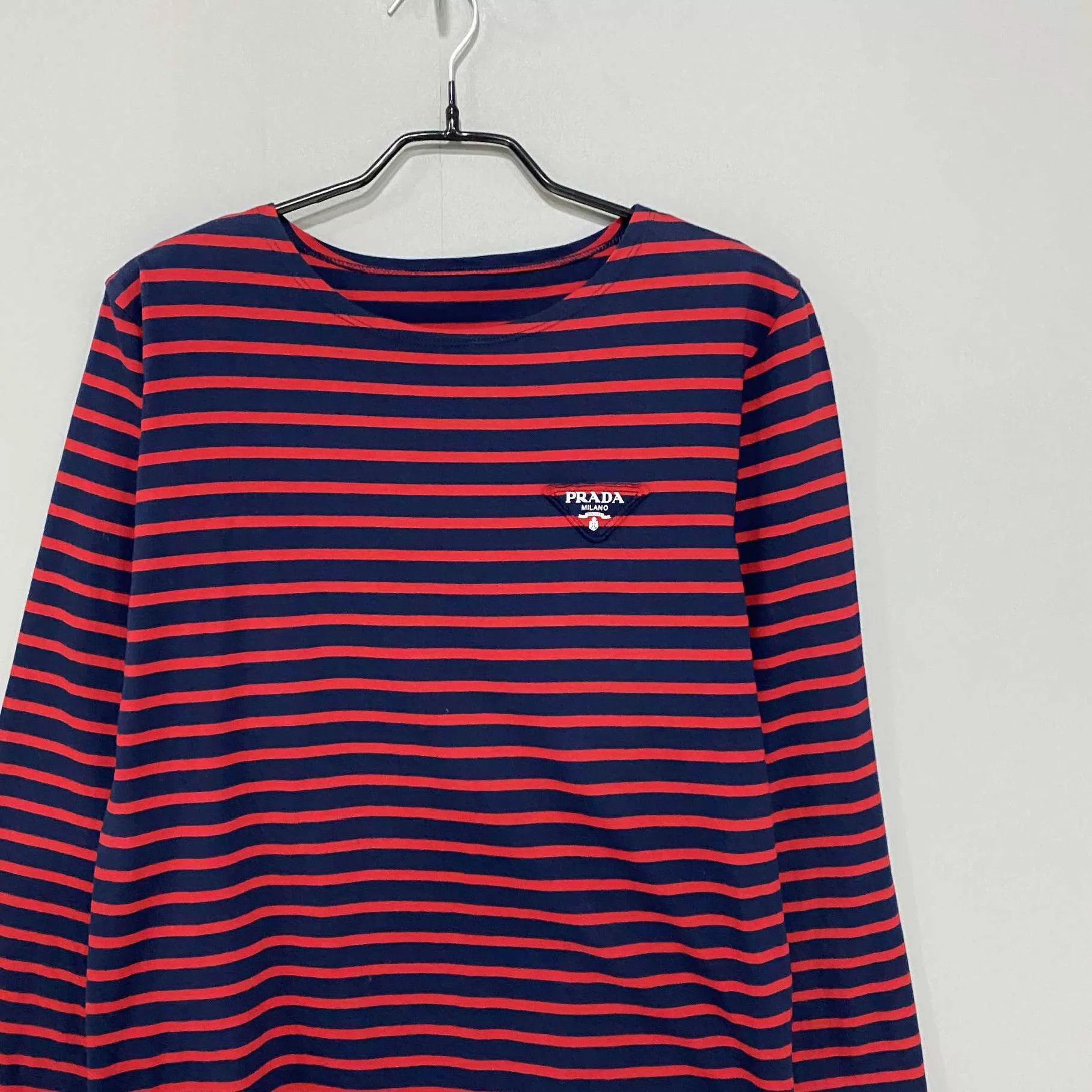 Prada PRADA Black Red Stripe Long Sleeve Top S Size S / US 4 / IT 40 - 2 Thumbnail