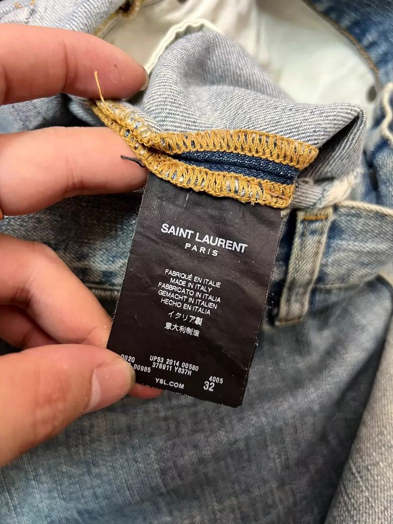 Saint Laurent Paris Saint Laurent Paris14 Fall/Winter Four-Cut Washed Blue Jea Size US 32 / EU 48 - 4 Thumbnail
