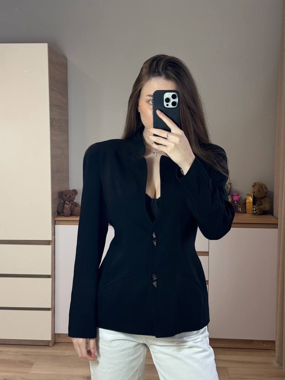 Thierry Mugler Vintage Thierry Mugler Black Blazer Jacket Size 40 Size S / US 4 / IT 40 - 1 Thumbnail