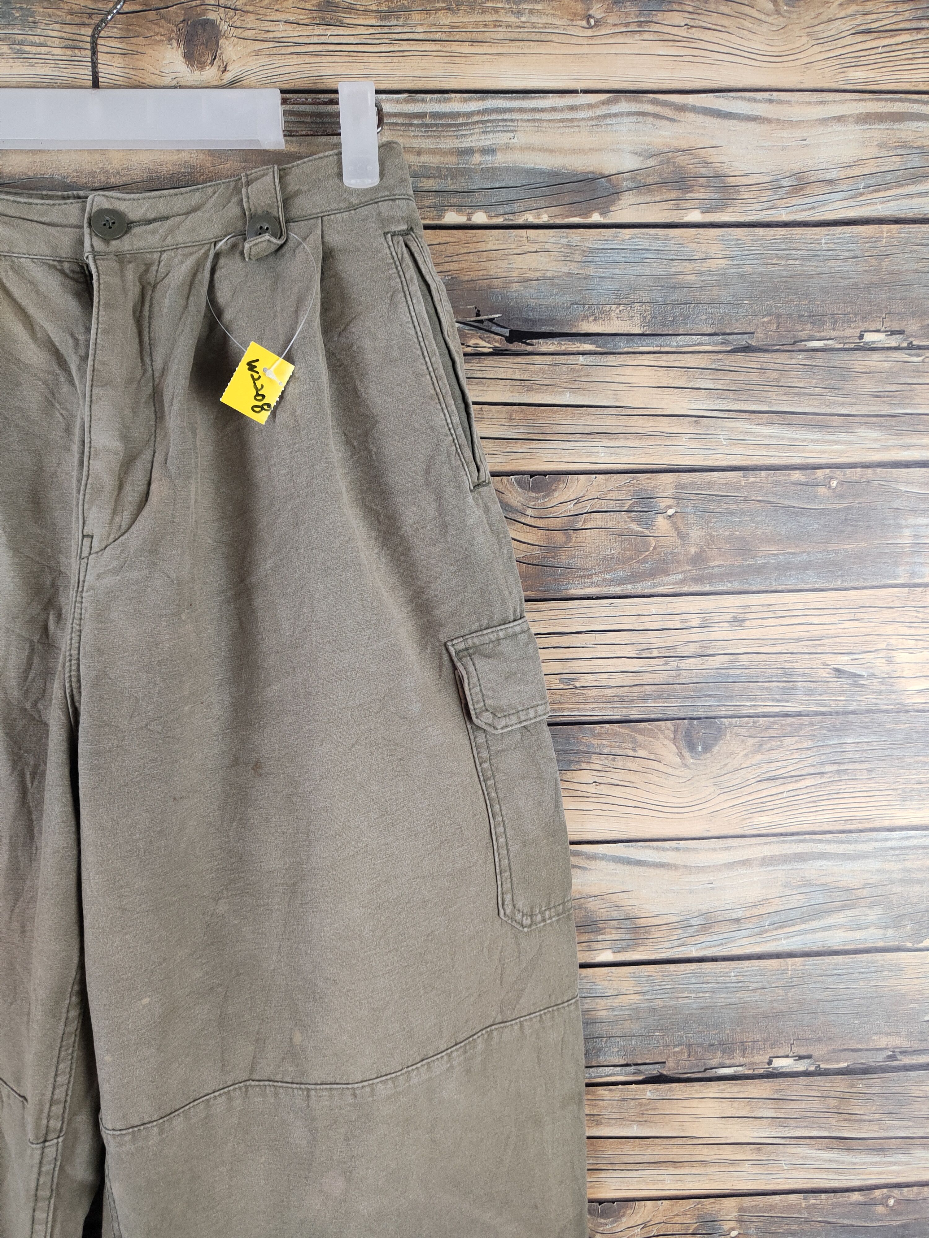 Japanese Brand Ungrid Green Faded Multipocket Tactical Cargo Pants #W2208 Size US 26 / EU 42 - 5 Thumbnail