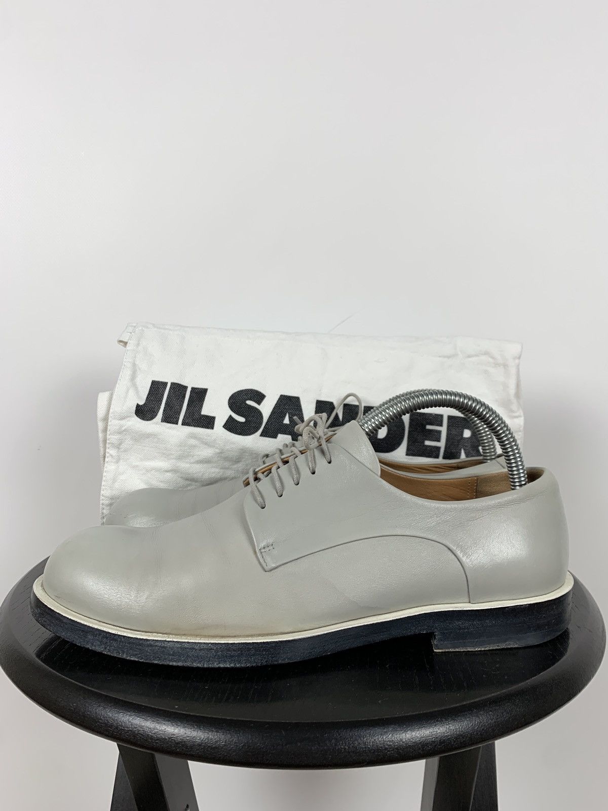 Jil Sander Jil Sander Grey Leather Derby Shoes Size US 9 / IT 39 - 1 Thumbnail