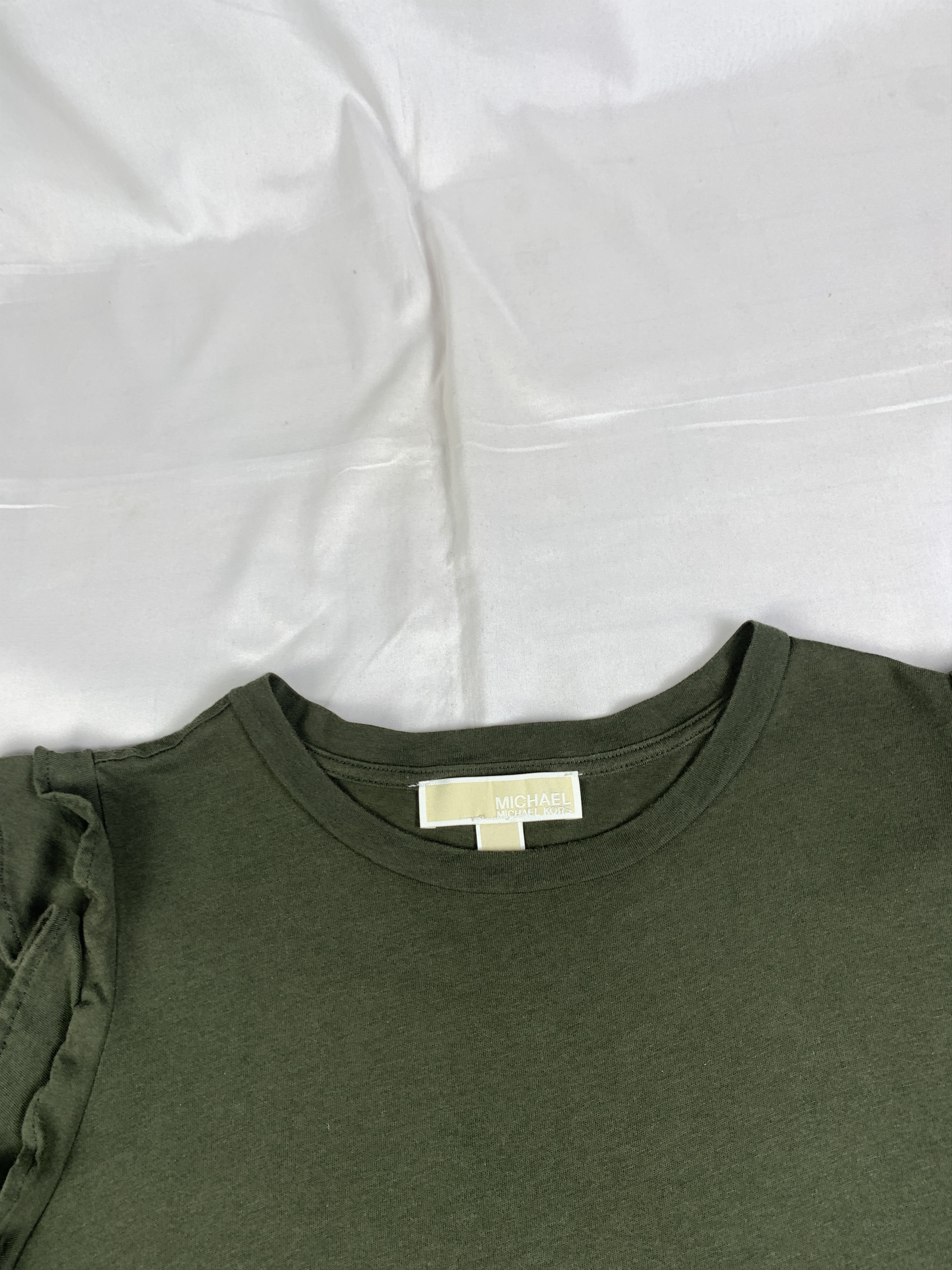 Michael Kors Michael Kors Pine Green Ruffle Sleeve Top (M) Size M / US 6-8 / IT 42-44 - 6 Thumbnail