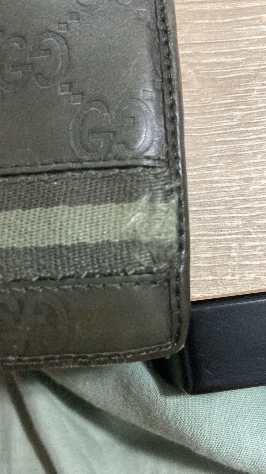 Gucci × Vintage Vintage Gucci GG Dark Green Leather Wallet Size ONE SIZE - 5 Thumbnail