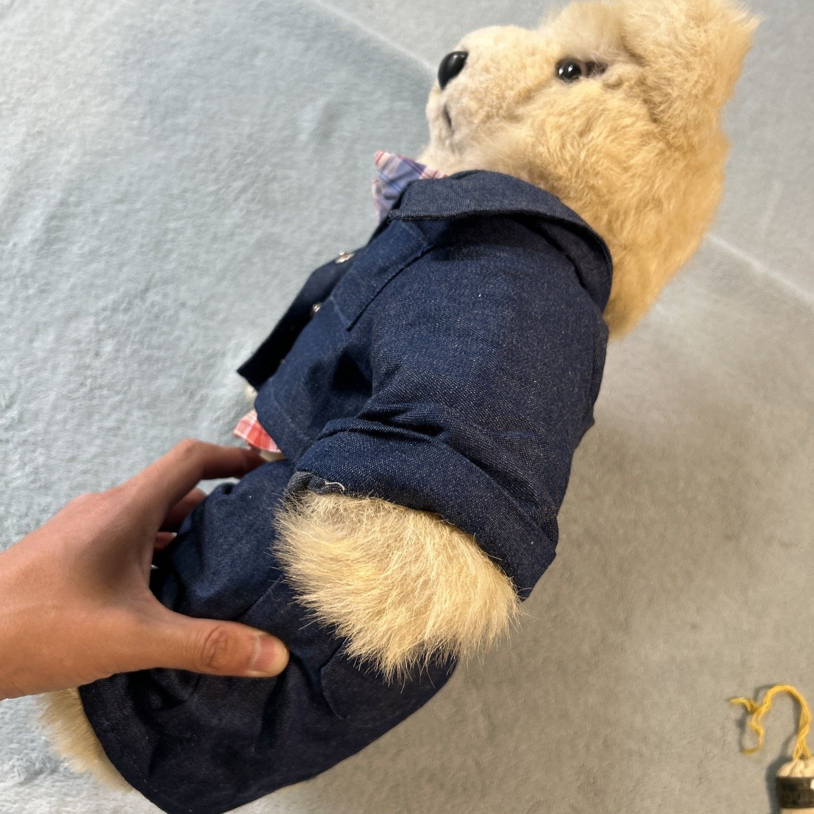Polo Ralph Lauren VINTAGE STEIFF WHITE MOHAIR TEDDY BEAR LONG F EAR BUTTON 20" Size ONE SIZE - 7 Thumbnail