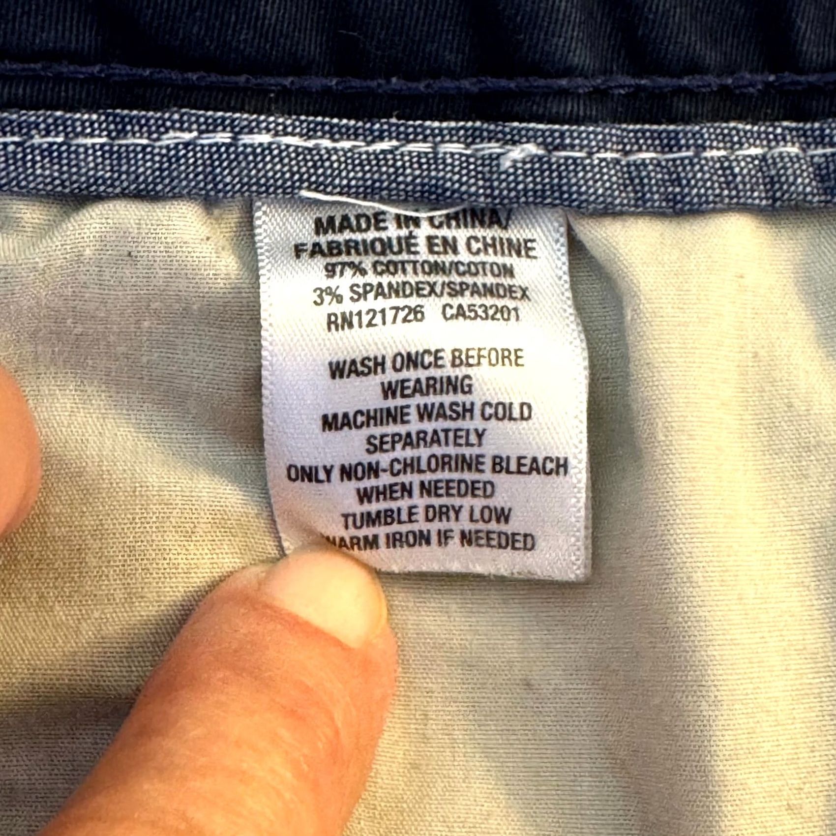 Vintage Men Chino Shorts Size 32 Blue Flat Front Classic Casual Mid Rise Zip Fly Size US 32 / EU 48 - 3 Thumbnail