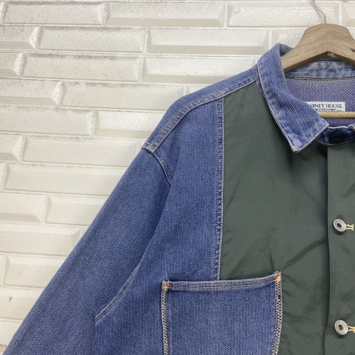 Designer × Japanese Brand × Vintage 🔥 Kearney House Sashiko Boro Indigo Two-tone Jacket Size US M / EU 48-50 / 2 - 17 Thumbnail
