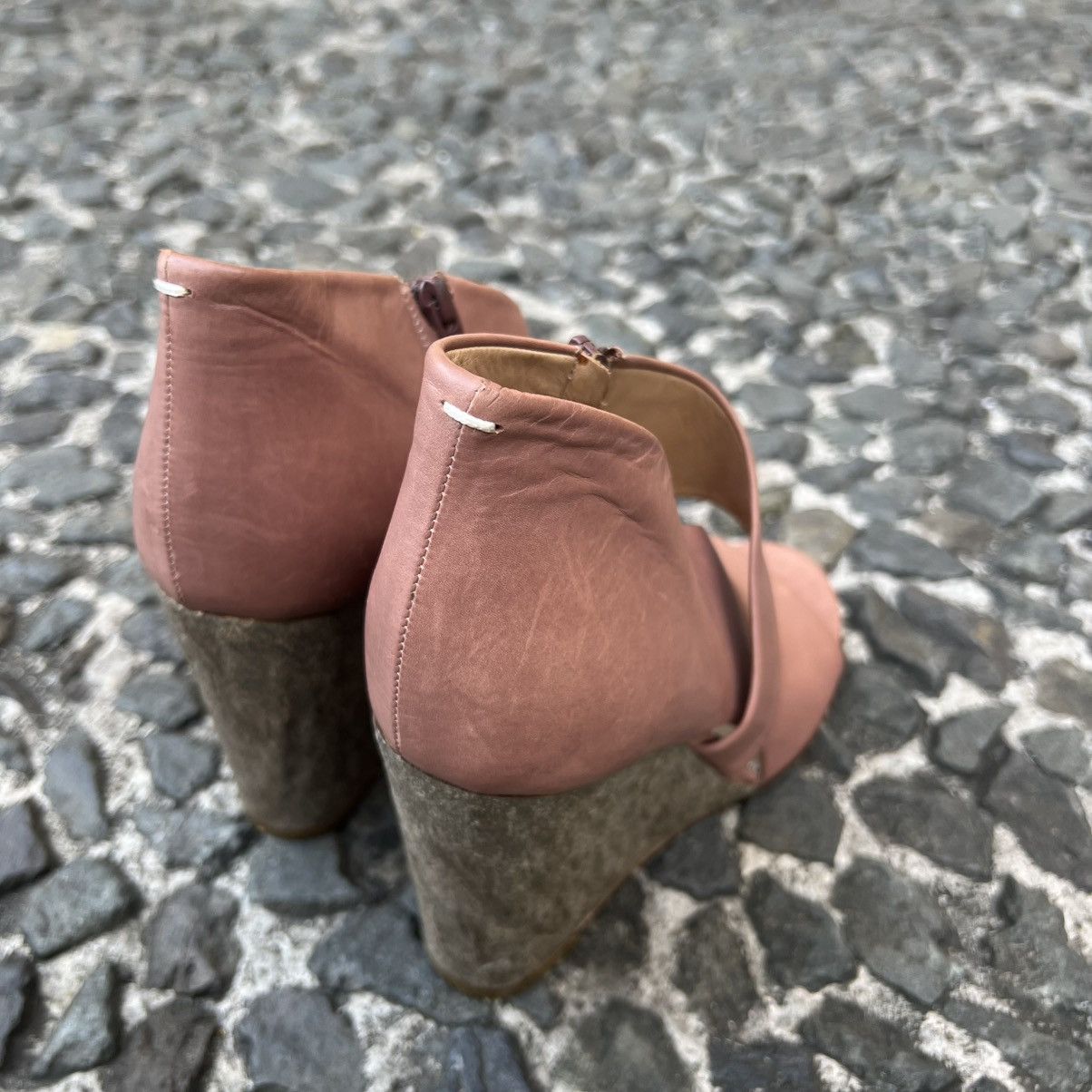 Maison Margiela Maison Margiela pink leather wedge peep-toe ankle boots Size US 6 / IT 36 - 14 Thumbnail
