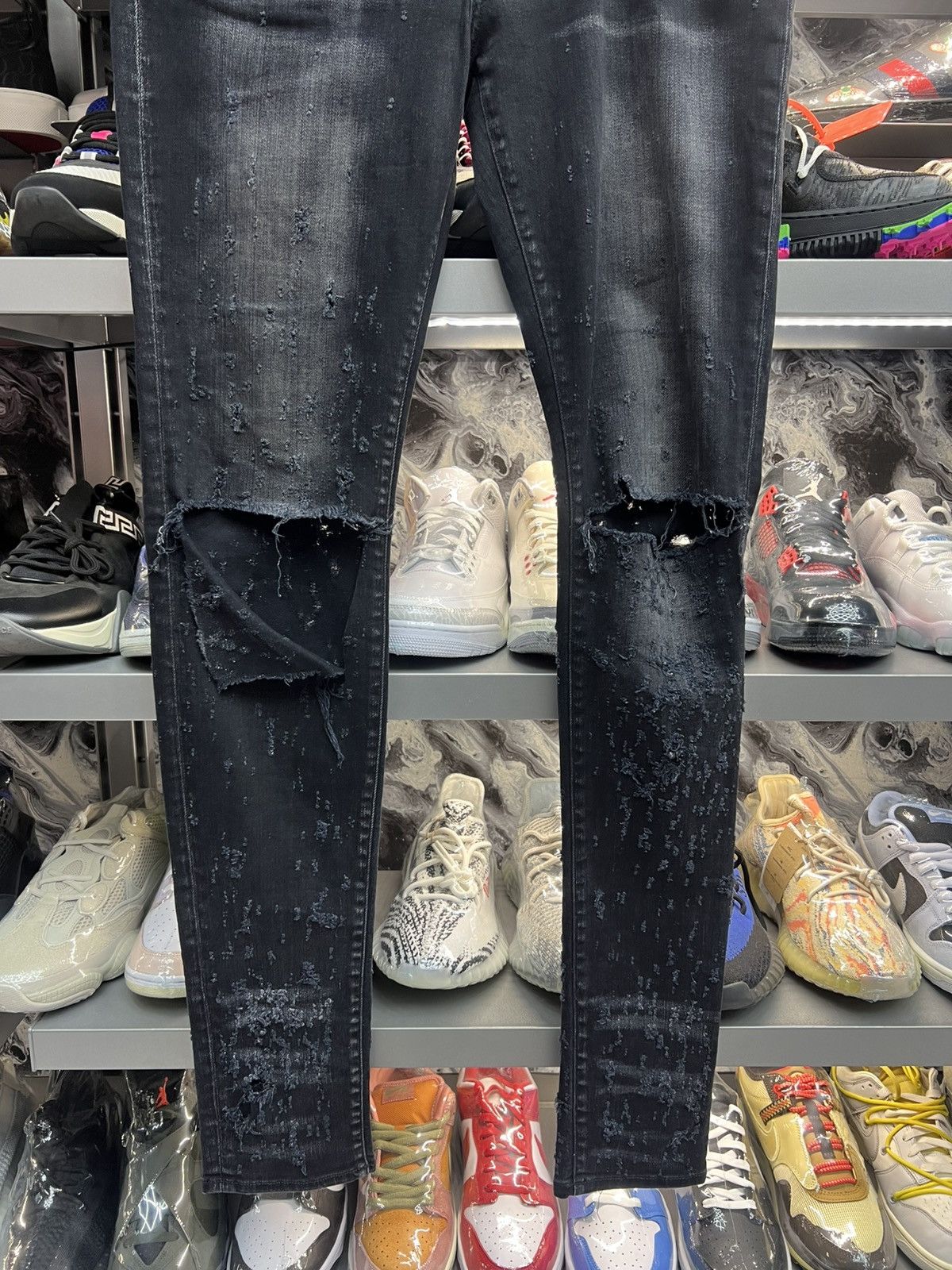 Amiri Amiri MX1 distressed Black Jeans Size US 32 / EU 48 - 3 Thumbnail