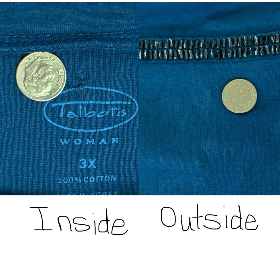 Other Talbots Beaded Long Sleeve Robins Blue Cotton Shirt 3XL Size L / US 10 / IT 46 - 4 Thumbnail