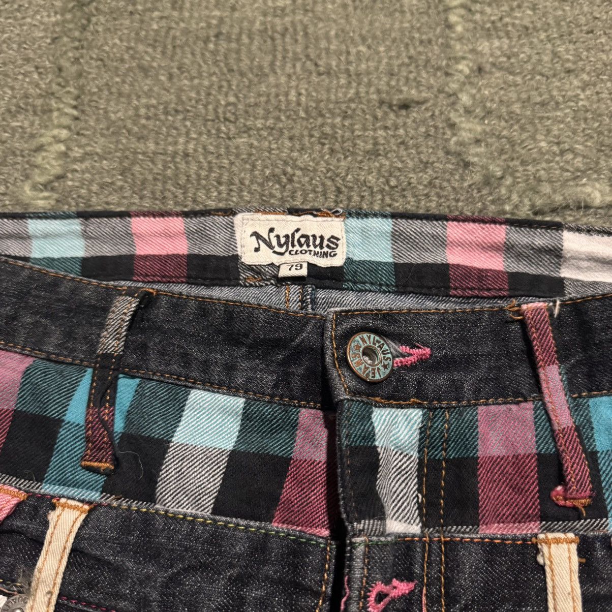 Japanese Brand Nylaus Vintage Japanese Denim Print Jeans Size US 30 / EU 46 - 2 Thumbnail