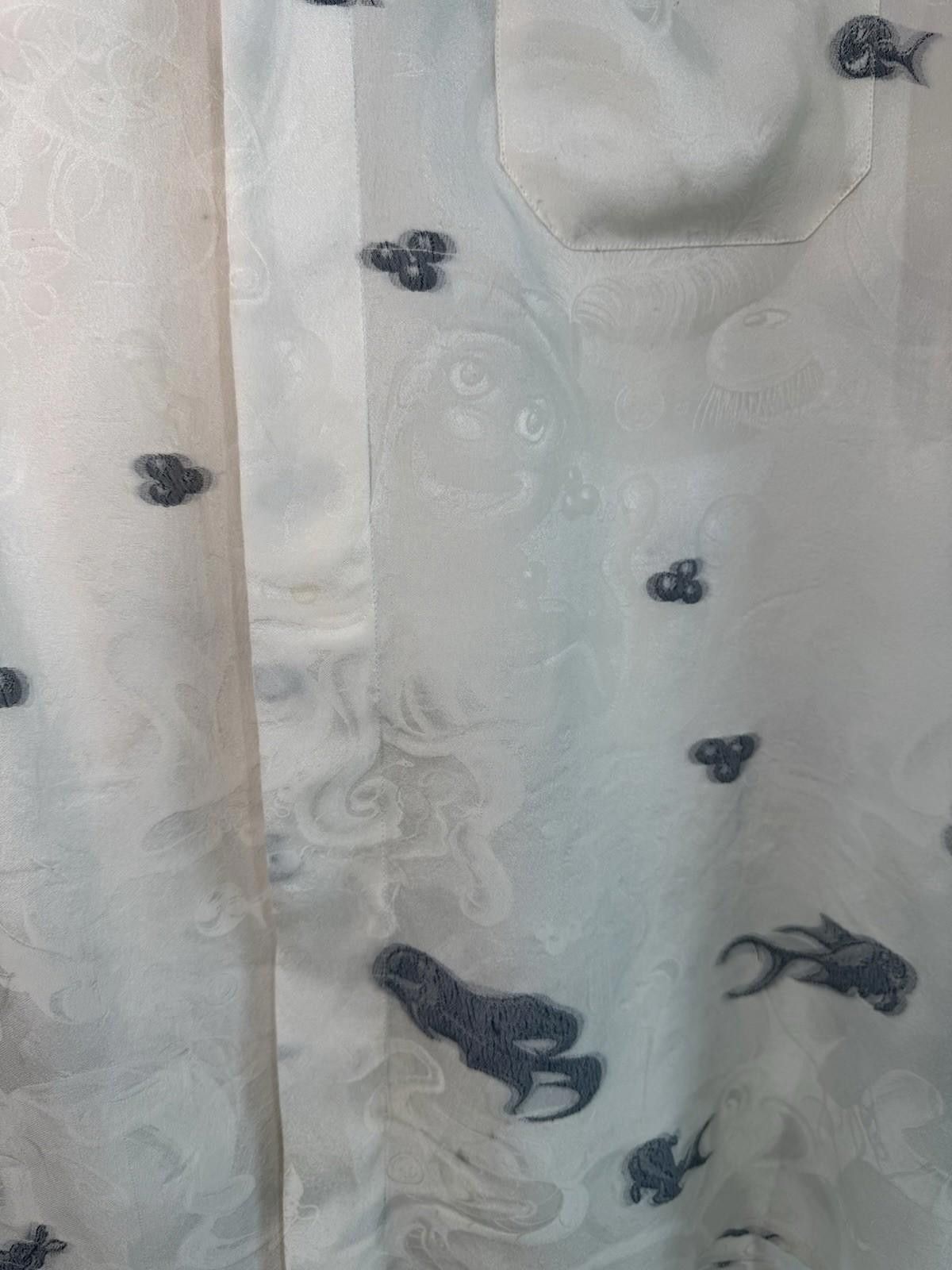 RAGEBLUE Dior x Kenny Scharf Silk Shirt Jellyfish Print Size 39 Size US M / EU 48-50 / 2 - 3 Thumbnail